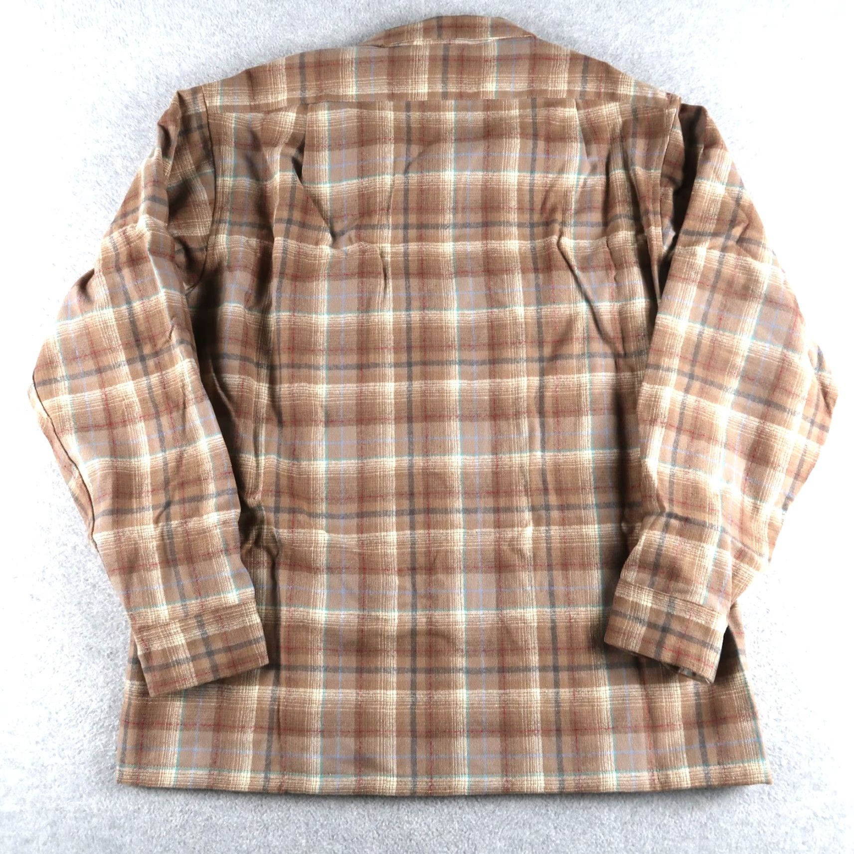 Pendleton VINTAGE Pendleton Board Shirt Brown Shadow Plaid Flannel Size L Wool Button-Up Collared 70s Mens Size US L / EU 52-54 / 3 - 2 Thumbnail