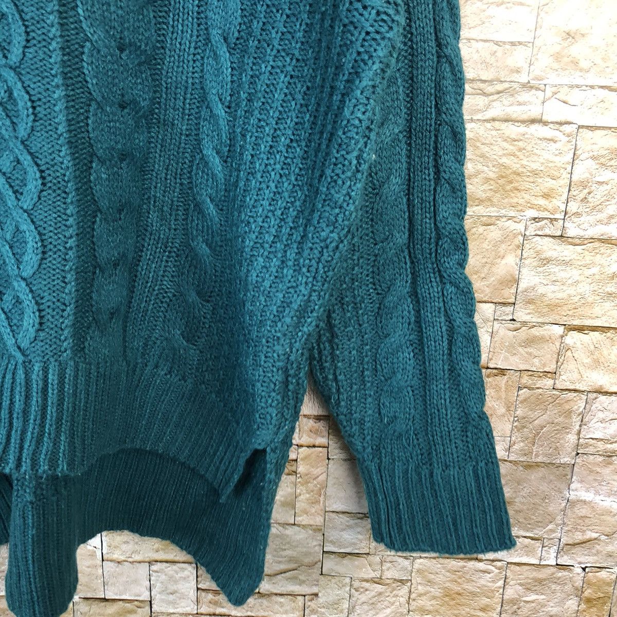 Aran Isles Knitwear × Homespun Knitwear × Japanese Brand Rose Farm Green Knitwear #A1054 Size M / US 6-8 / IT 42-44 - 8 Thumbnail