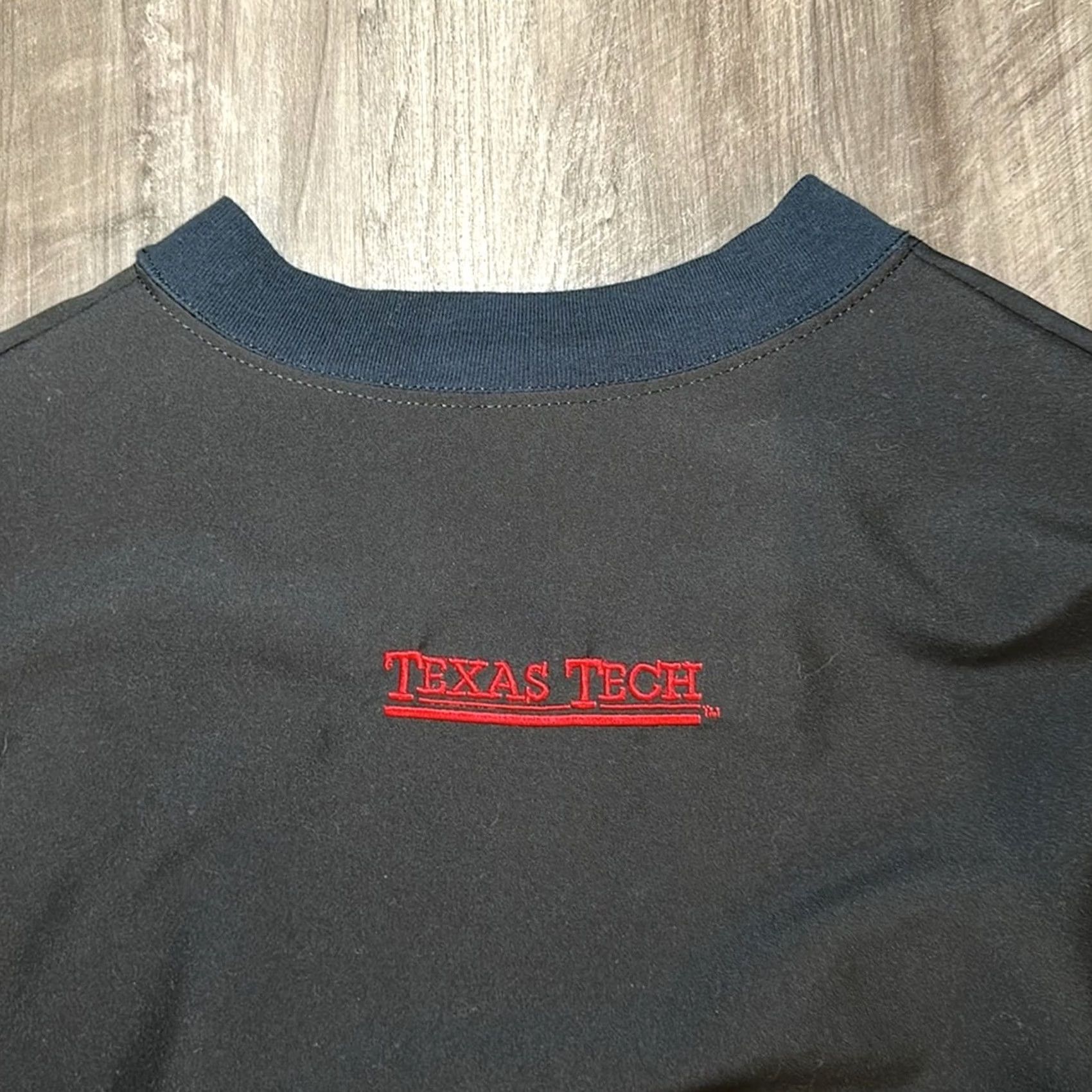 X-LARGE VINTAGE Datrek Texas Tech Red Raiders Pullover Sweatshirt - Black, Large, Men Size US L / EU 52-54 / 3 - 5 Thumbnail