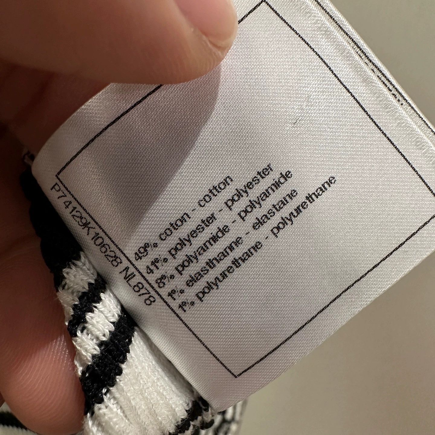 Chanel Chanel 23C Striped Backless Slogan Lettering SS Cotton 40 Size M / US 6-8 / IT 42-44 - 8 Thumbnail