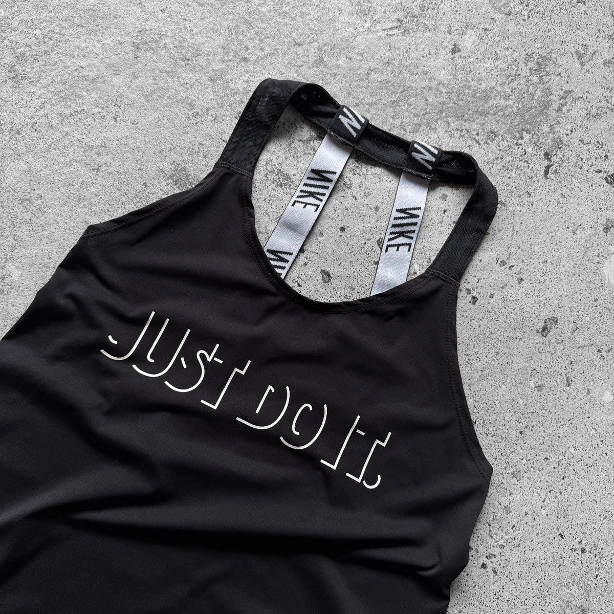 Nike Nike Just Do It Womens Black Sports Tank Top Center Print Size XS / US 0-2 / IT 36-38 - 3 Thumbnail
