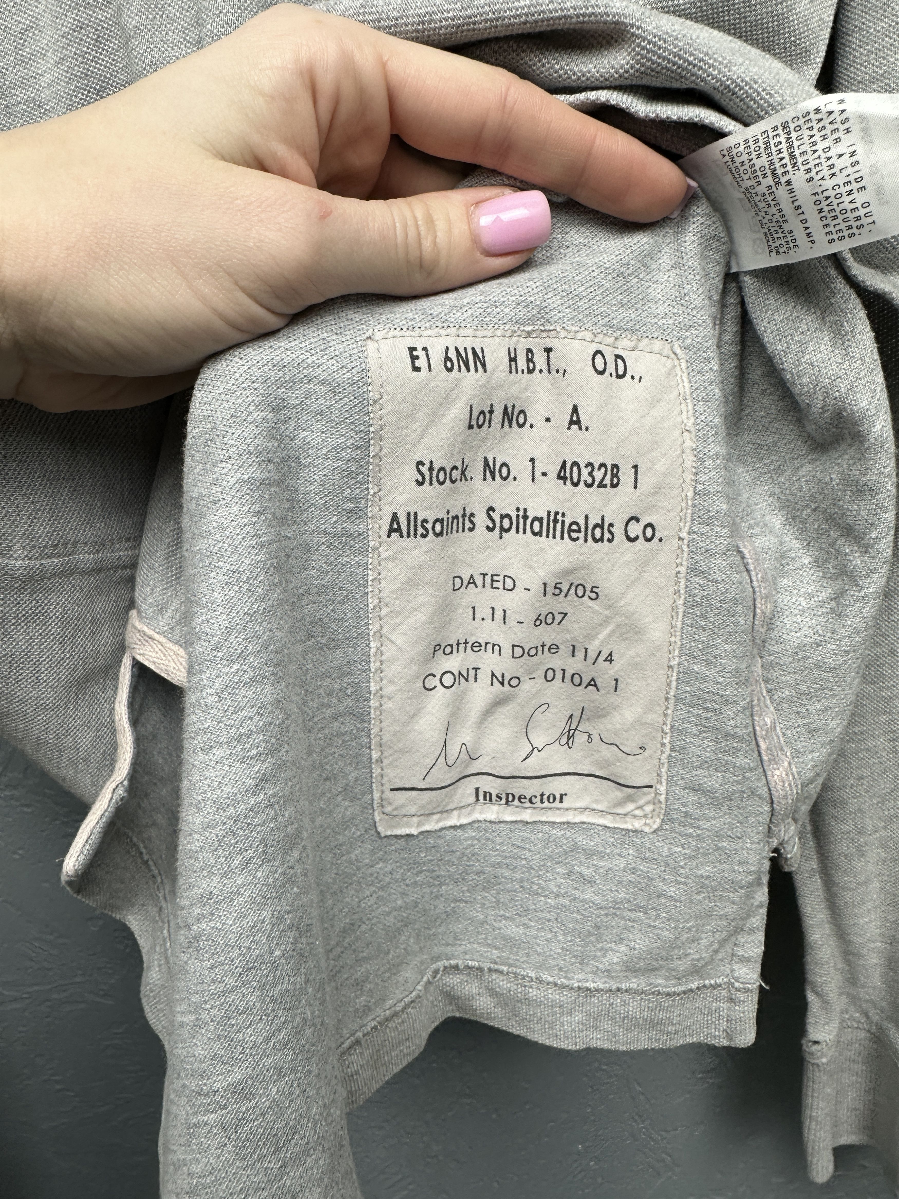 Allsaints Allsaints Mens Sandringham Long Sleeve Polo Shirt Size US M / EU 48-50 / 2 - 6 Thumbnail