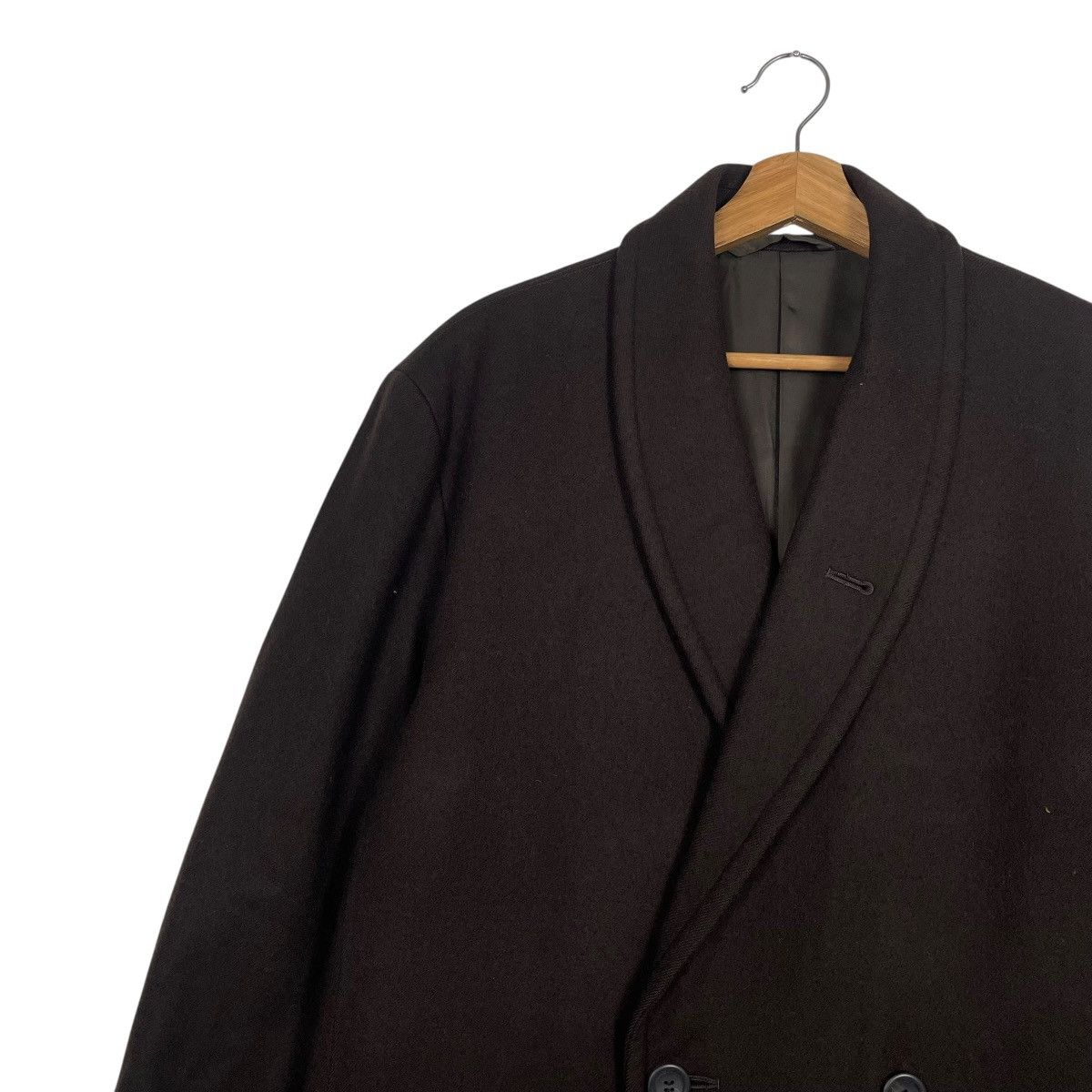 Issey Miyake Vintage 80s Issey Miyake Double Breasted Wool Overcoat Size US M / EU 48-50 / 2 - 7 Thumbnail