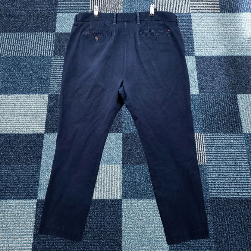 Tommy Hilfiger Tommy Hilfiger Pants Mens 36x30 Blue Chino Mid-Rise Straight Tailored Fit Casual Size US 36 / EU 52 - 1 Thumbnail