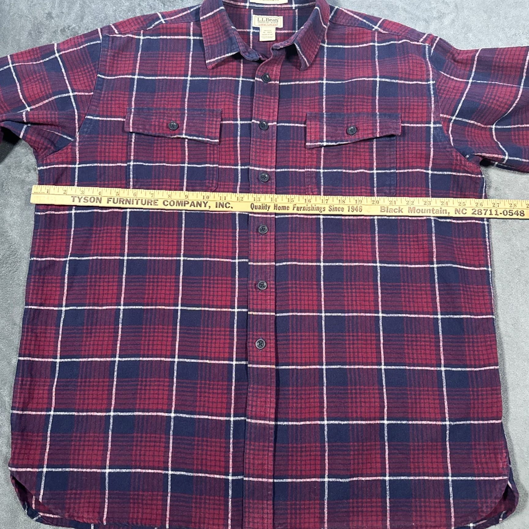 Vintage VINTAGE L.L. Bean Chamois Shirt Mens Extra Large Plaid Cotton Long Sleeve Button-Up Fall Winter Outdoor Mens Size US XL / EU 56 / 4 - 4 Thumbnail