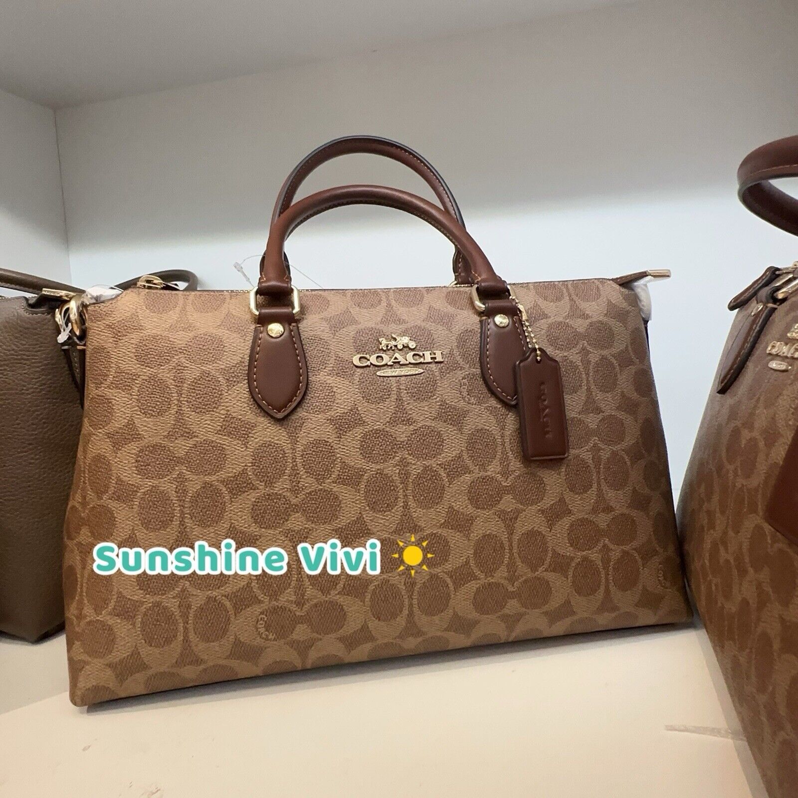 Coach NWT Coach Georgia Satchel Bag In Signature Canvas CW422 Size ONE SIZE - 1 Thumbnail