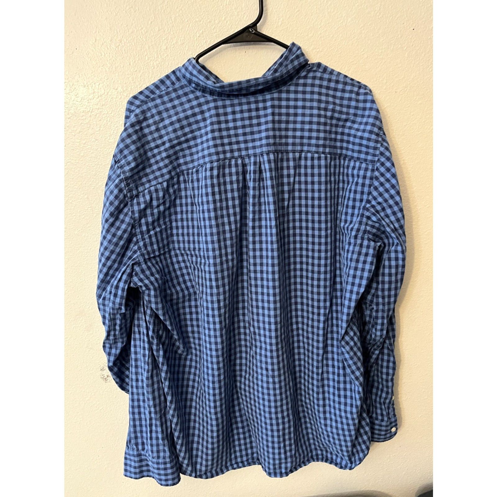 Gap GAP Button-Up Shirt Long Sleeve Plaid 2XL Blue Cotton Gingham Standard Fit Classic Mens Shirt Size US XXL / EU 58 / 5 - 2 Thumbnail