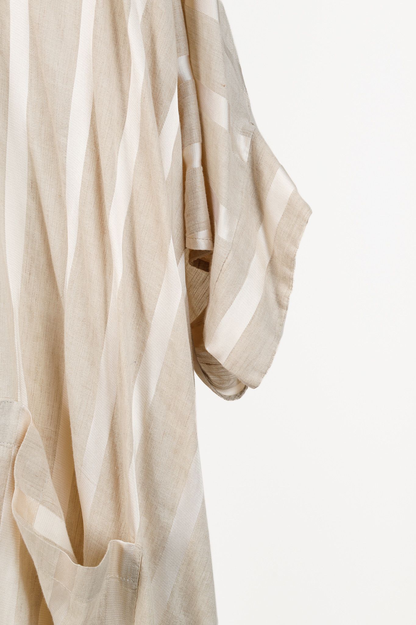 Annette Gortz Annette Gortz SS/18 Relax Beige Striped Linen-Blend Tunic Size ONE SIZE - 6 Thumbnail