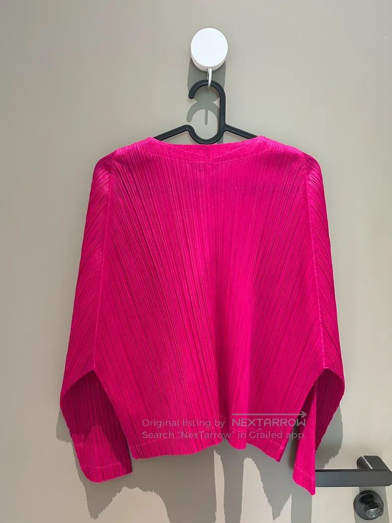 Issey Miyake Issey Miyake Fuchsia Chinese Frog Button Top Size L / US 10 / IT 46 - 2 Thumbnail