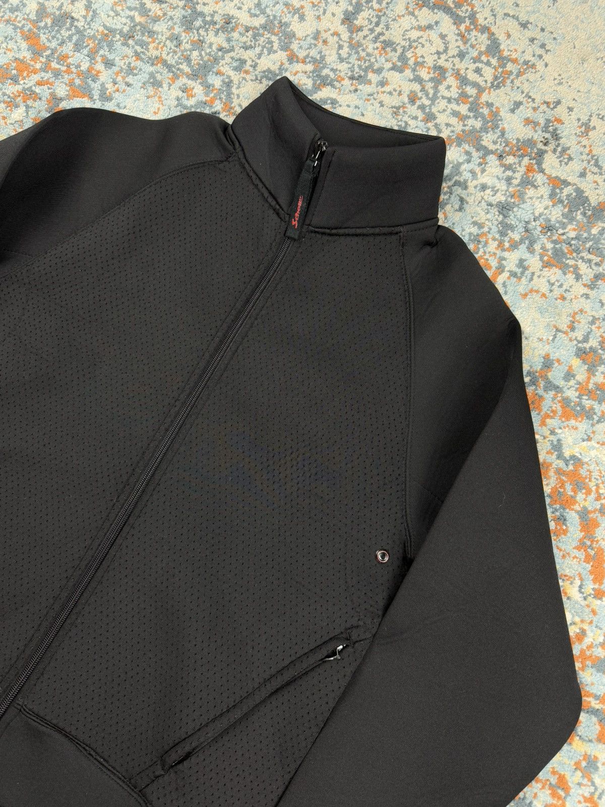Schott × Vintage Rare Vintage 90s Schott perforated neoprene logo zip jacket Size US S / EU 44-46 / 1 - 6 Thumbnail