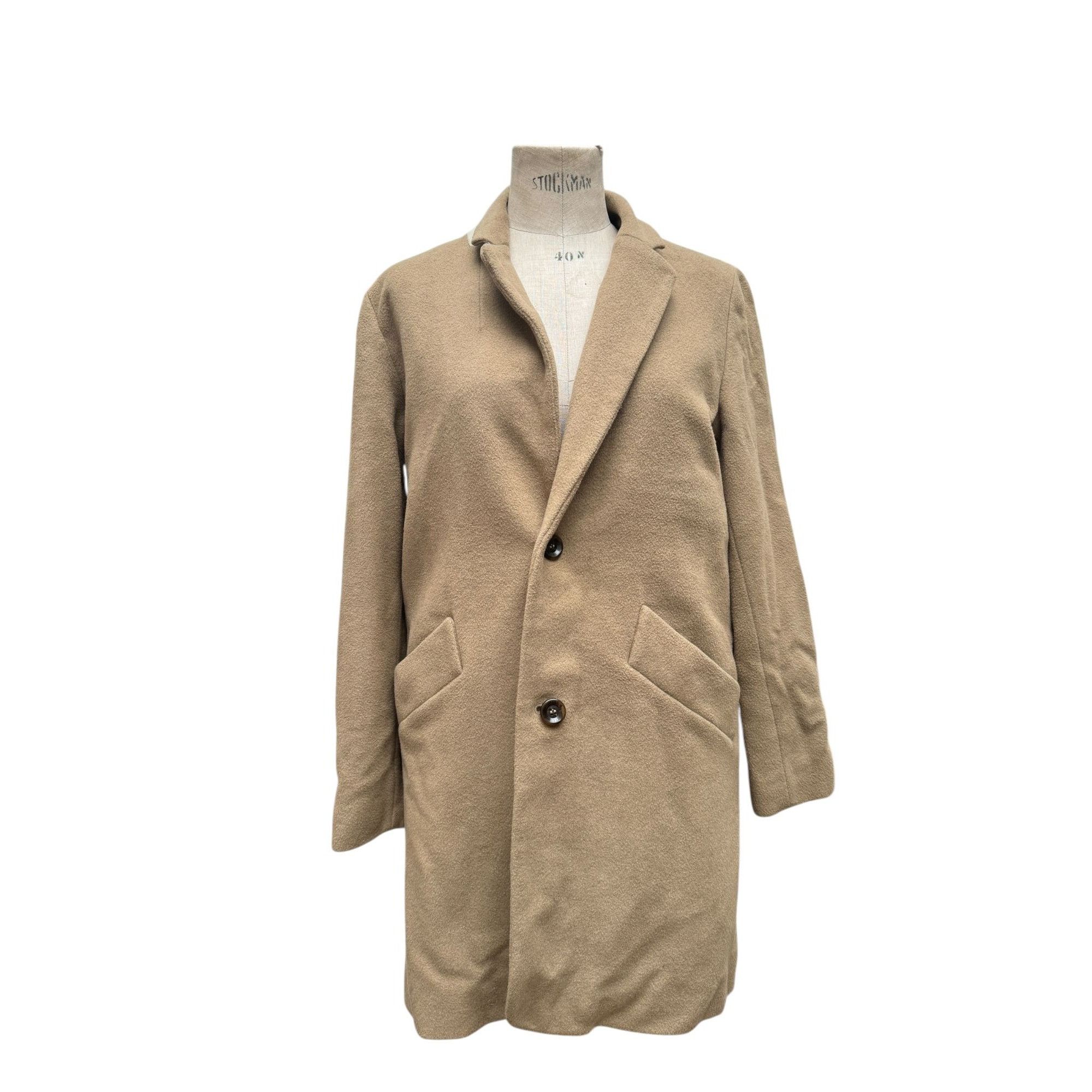 A.P.C. A.P.C. Beige Wool Coat Size L Women APC Size L / US 10 / IT 46 - 1 Thumbnail