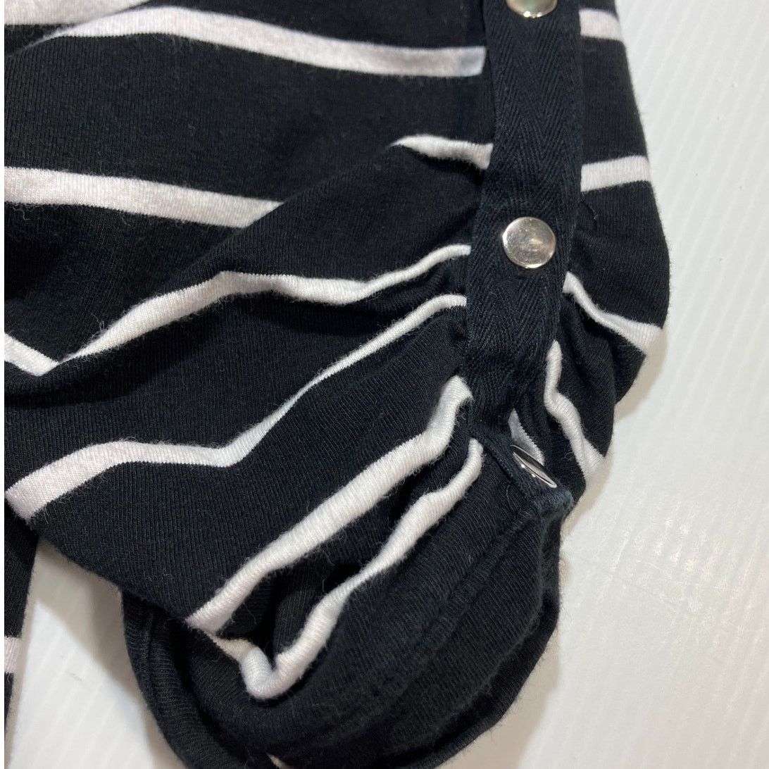 Other Susan Graver Black White Striped Tunic Blouse 1X Size XL / US 12-14 / IT 48-50 - 6 Thumbnail