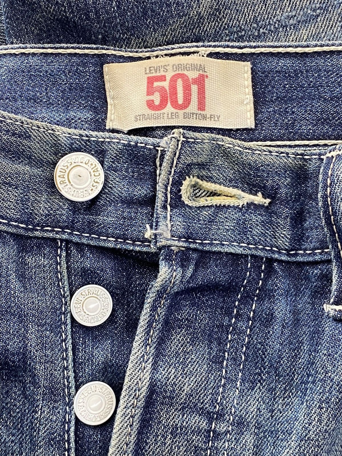 Levi's Levi’s 501 Distressed Patch Work Style Baggy Jeans Size US 33 - 10 Thumbnail