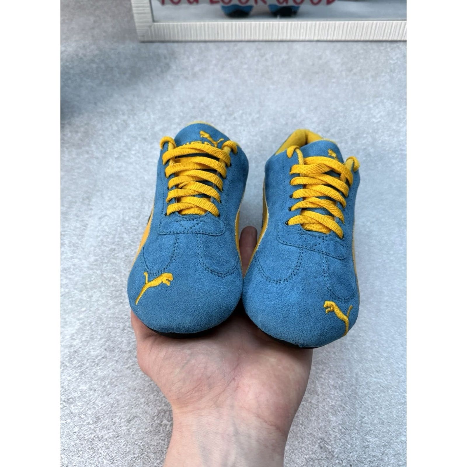 Puma VINTAGE Puma Speedcat Sneakers Unisex Adults 39 US 5 Blue Yellow 90s Cat Racing Suede Moctro OG Size 39 Size US 6 / EU 39 - 7 Thumbnail