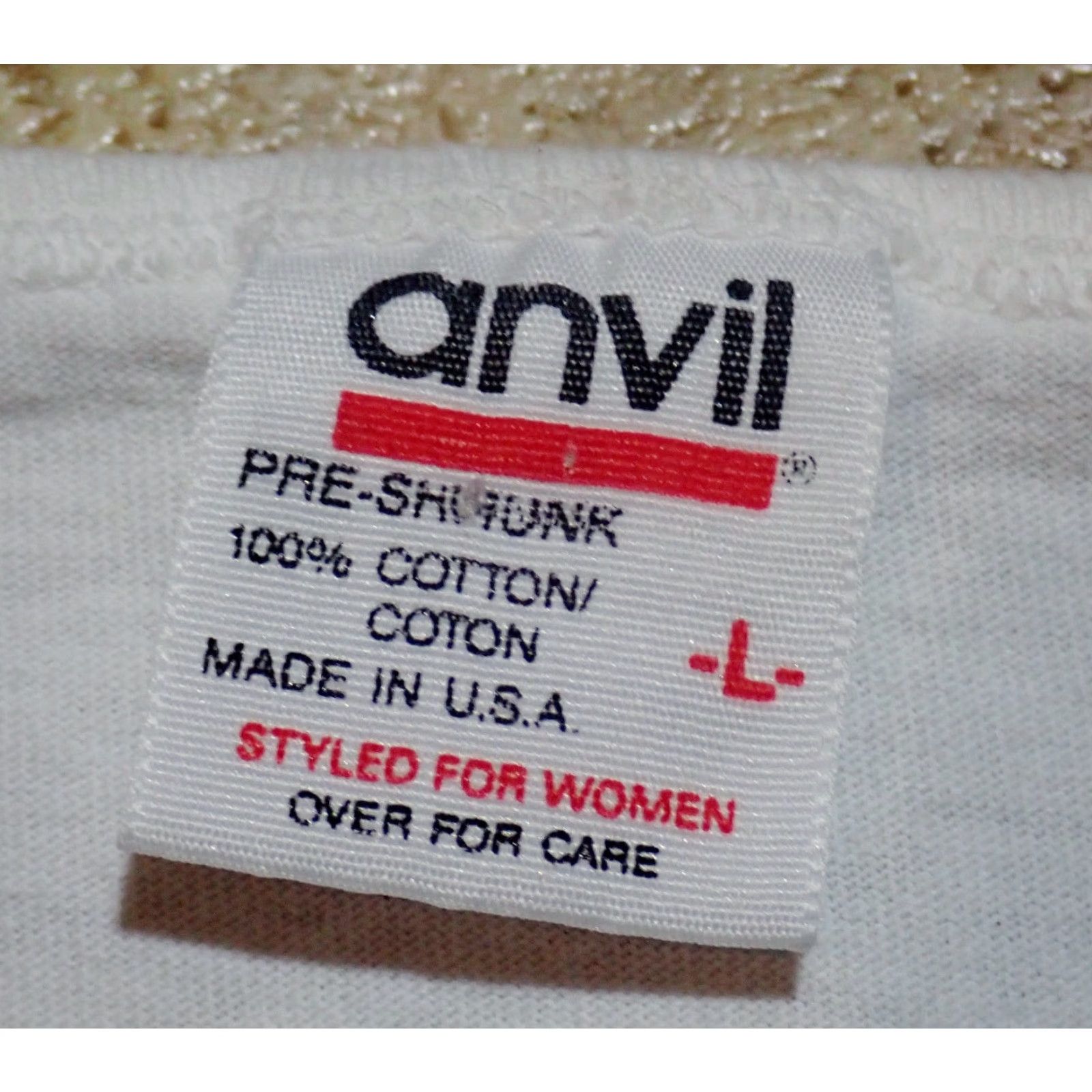 Anvil VINTAGE Arkansas State Police Womens Sleeveless T-Shirt Adult Large White Funny Car Drag Racing 80s 90s USA Size L / US 10 / IT 46 - 2 Thumbnail