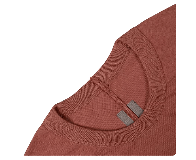 Rick Owens Rick Owens RO men's orange-pink long cotton tee, in stock Size US S / EU 44-46 / 1 - 5 Thumbnail