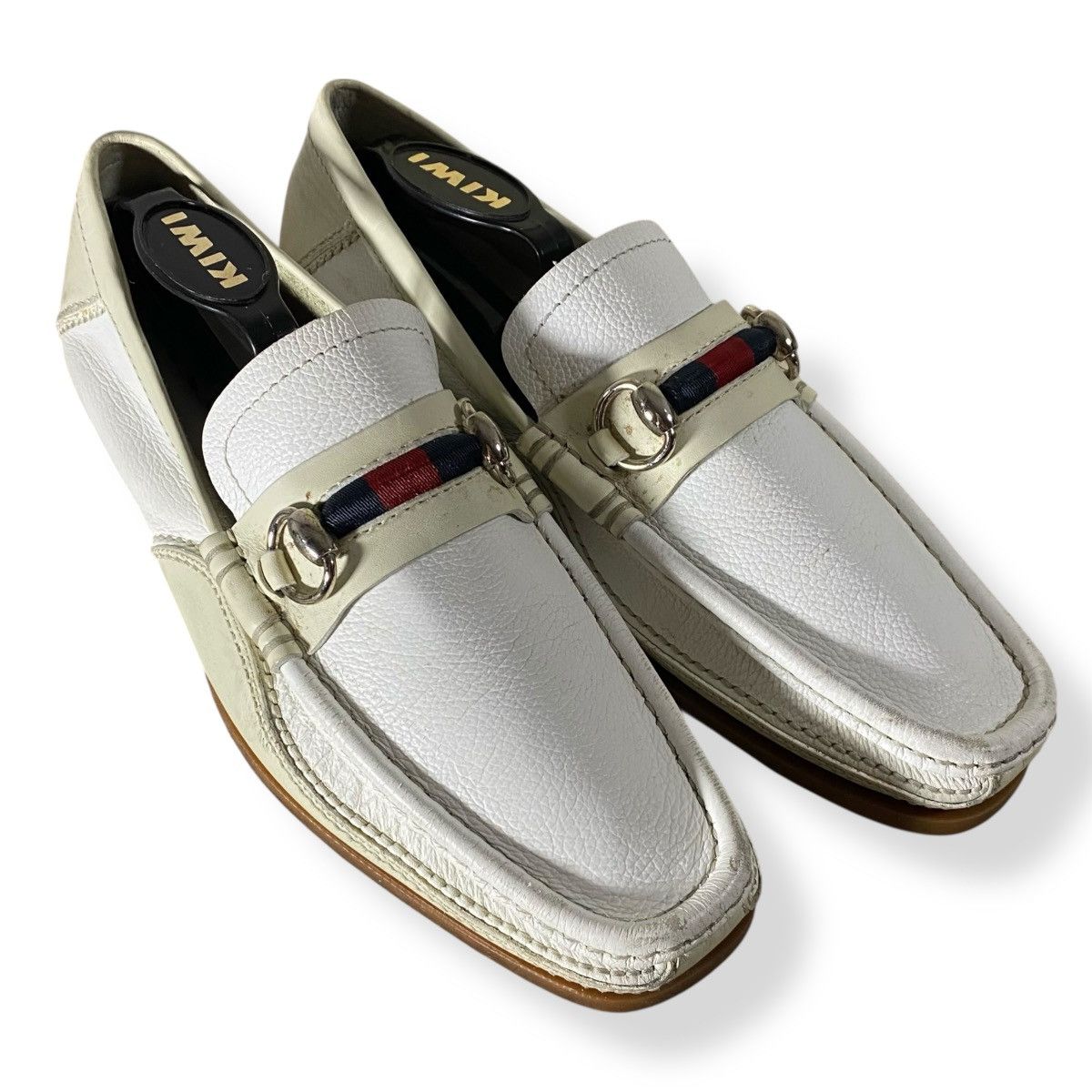 Gucci Horsebit Leather Loafers Slip Ons Men's 7D 154021