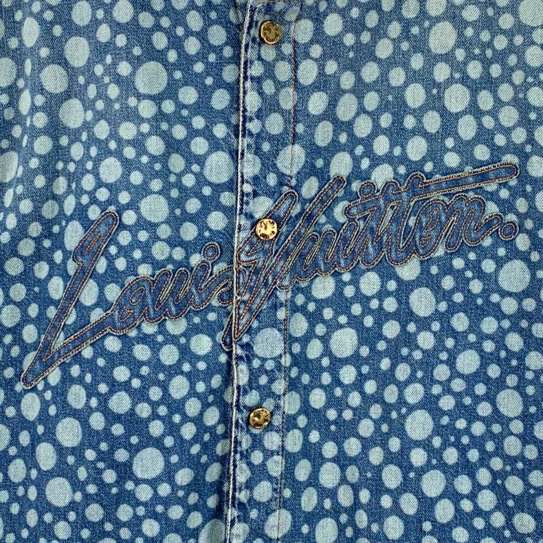Louis Vuitton Louis Vuitton 23 blue logo monogrammed polka-dot cotton sh Size US M / EU 48-50 / 2 - 4 Thumbnail