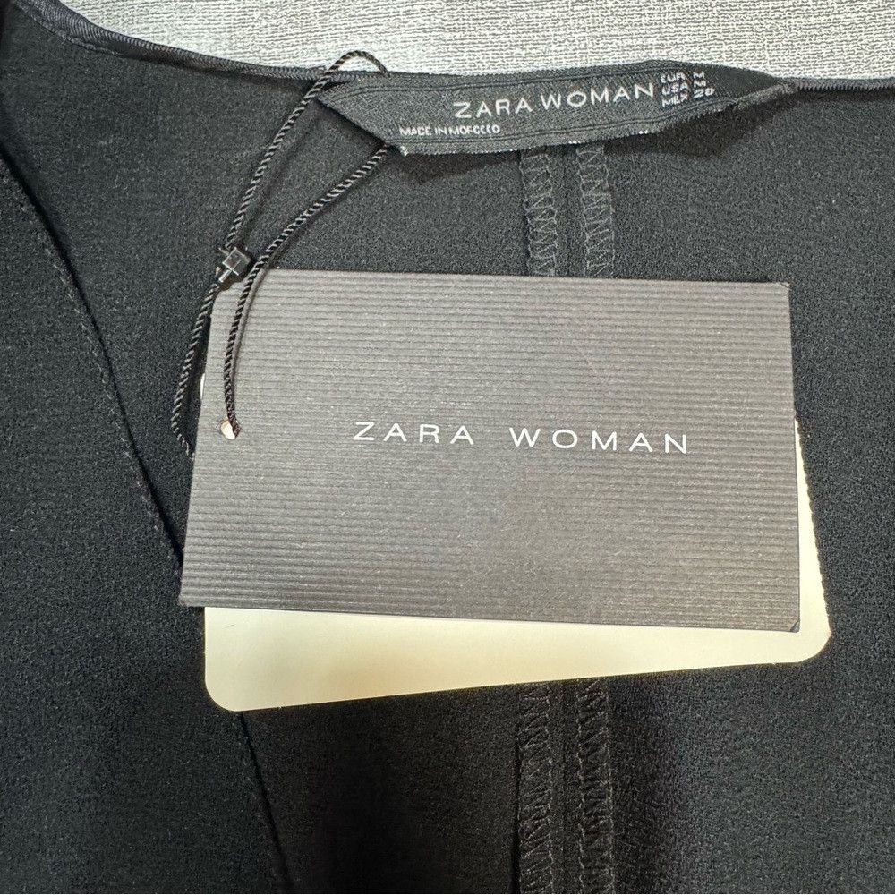 Zara NWT New Zara Black Long Sleeves V-Neck Mini Dress Size M Size M / US 6-8 / IT 42-44 - 7 Thumbnail