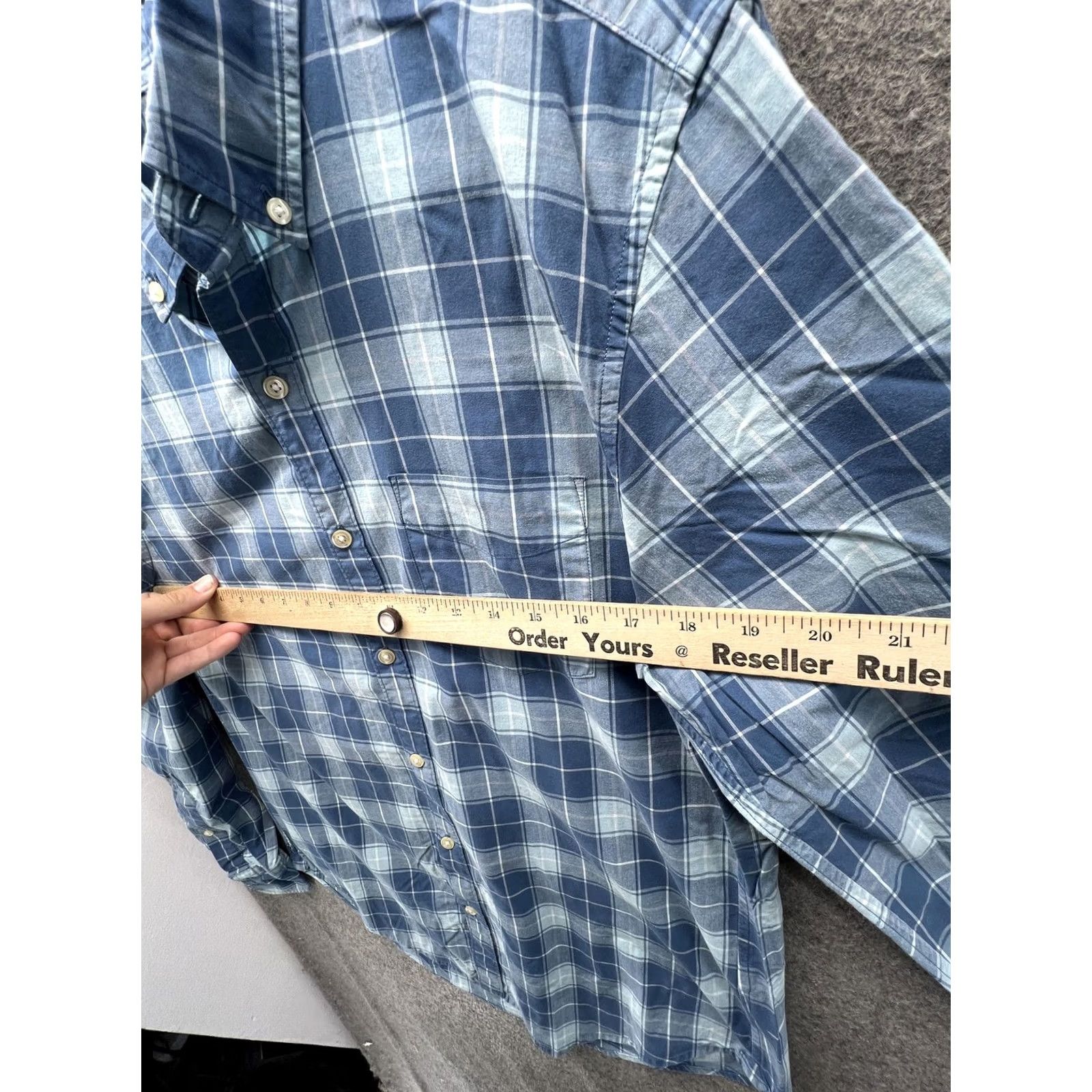 Bonobos VINTAGE Bonobos Shirt Mens M Blue Plaid Long Sleeve Button Front Slim Fit Casual Size US M / EU 48-50 / 2 - 4 Thumbnail