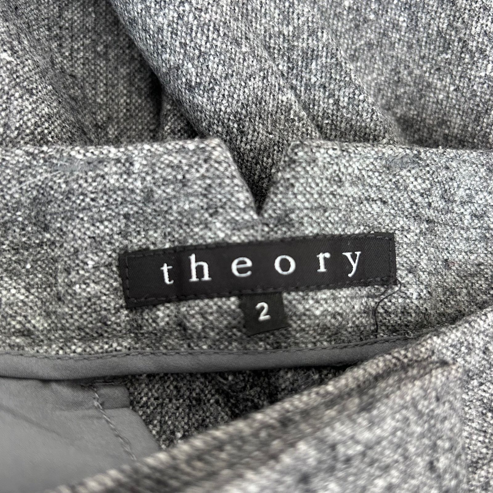 Theory Theory Gray Virgin Wool Dress Pants Sz 2 Size 26" / US 2 / IT 38 - 2 Thumbnail