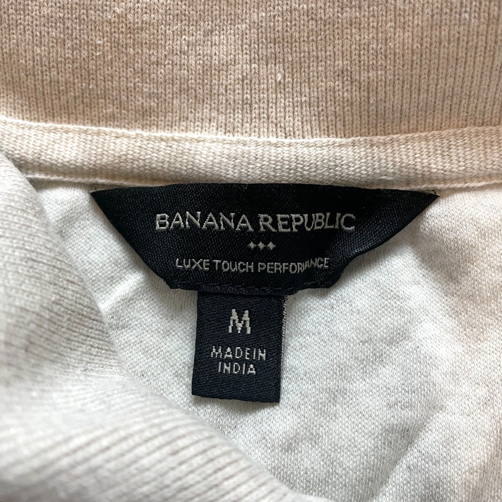 Banana Republic Banana Republic Polo Shirt Mens M Beige Short Sleeve Collared Regular Fit Golf Size US M / EU 48-50 / 2 - 3 Thumbnail