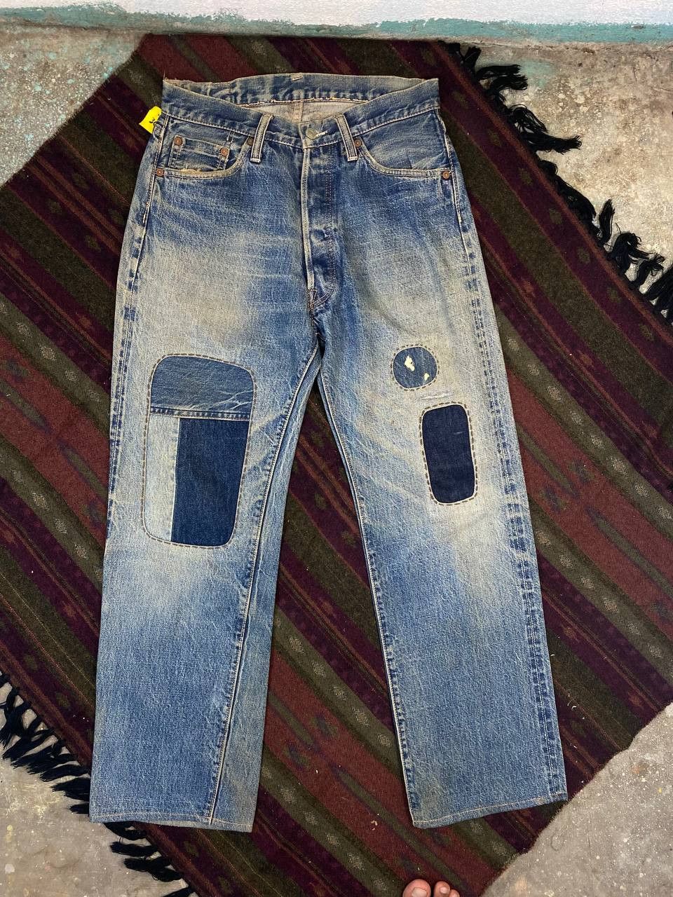 Denime vintage denime shashiko selvedge denim nice design Size US 30 / EU 46 - 1 Thumbnail