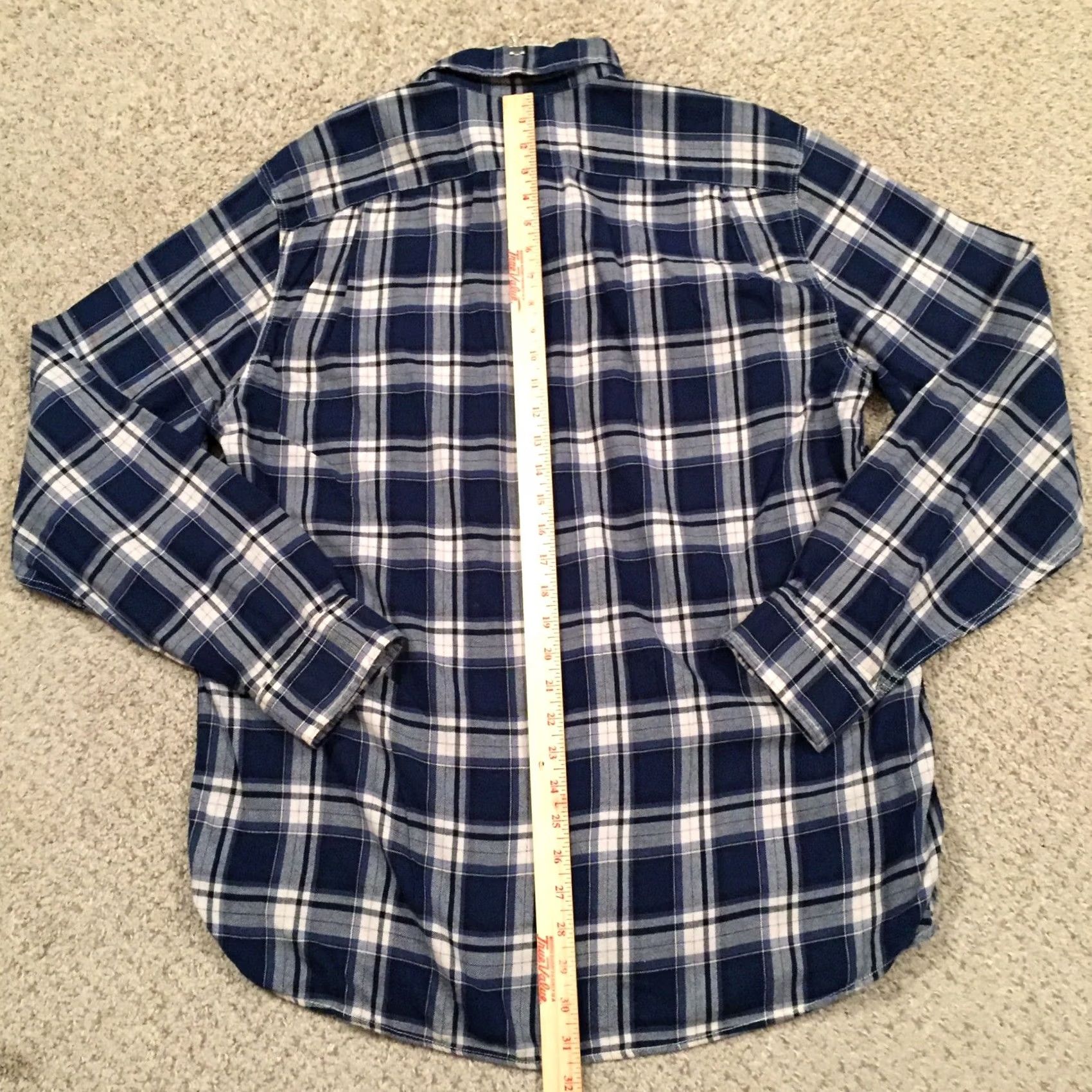 Gap Gap Shirt Mens XL Blue Plaid Long Sleeve Button Pockets Size US XL / EU 56 / 4 - 6 Thumbnail
