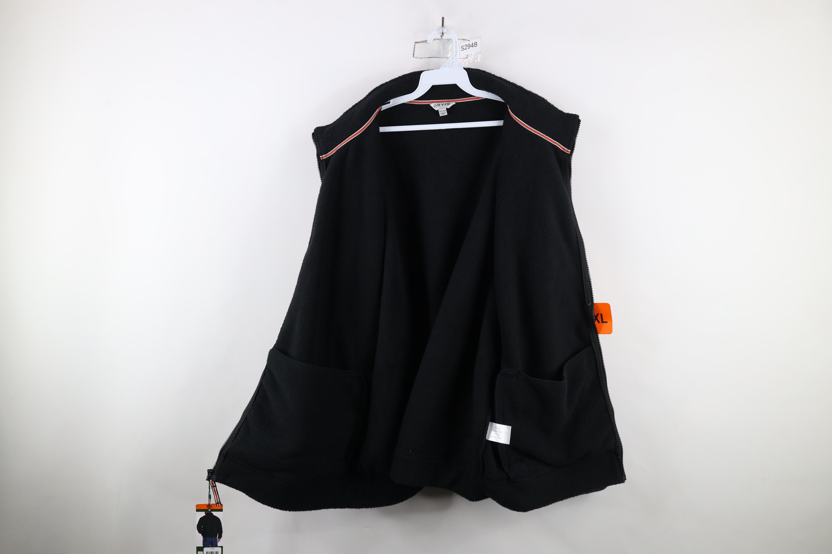 Orvis × Vintage New Orvis Spell Out Deep Pile Fleece Full Zip Jacket Black Size US XXL / EU 58 / 5 - 9 Thumbnail