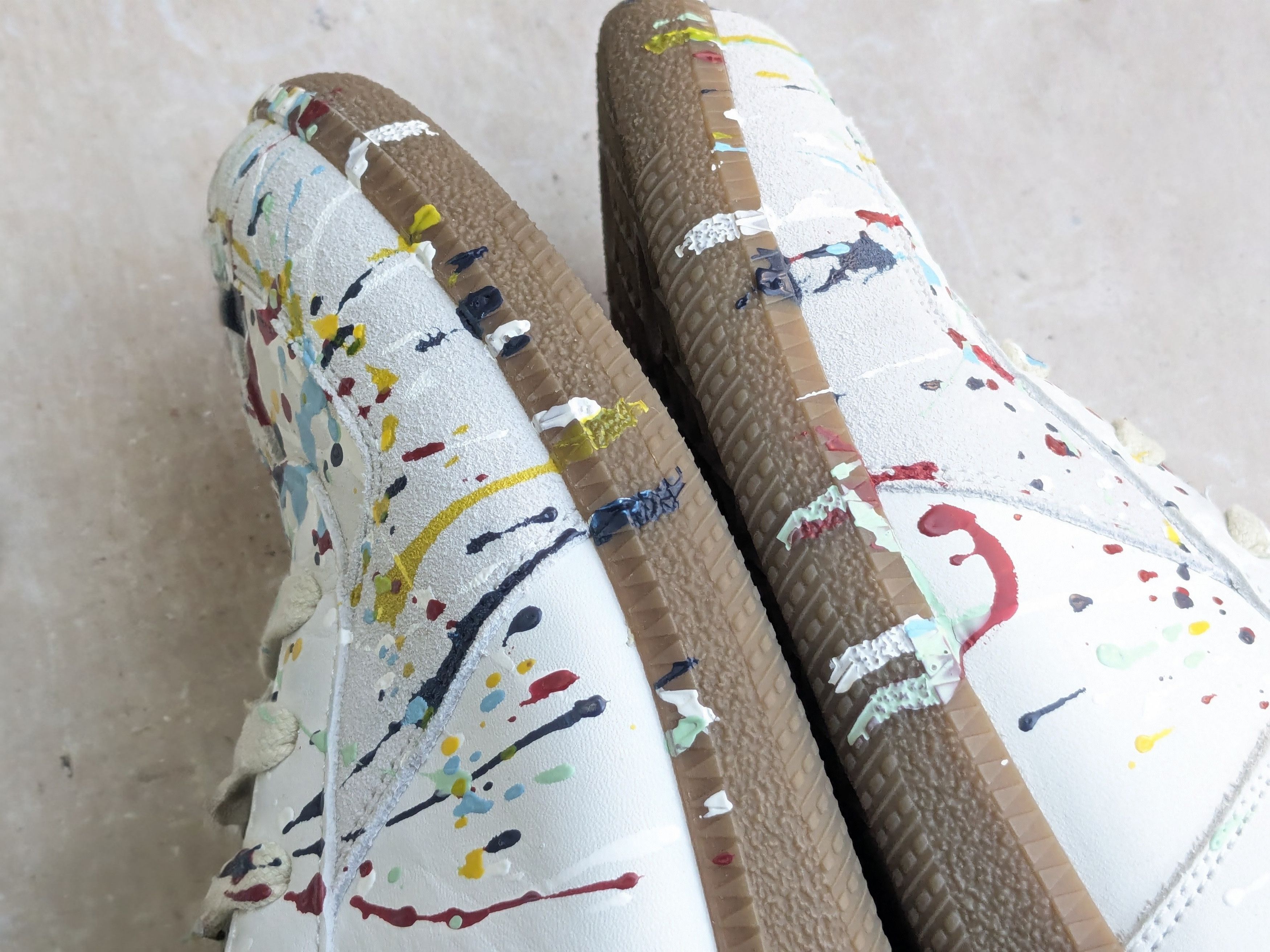 Maison Margiela Paint Splatter Replica GATs 10 43 White Low Tops Size US 10 / EU 43 - 10 Thumbnail