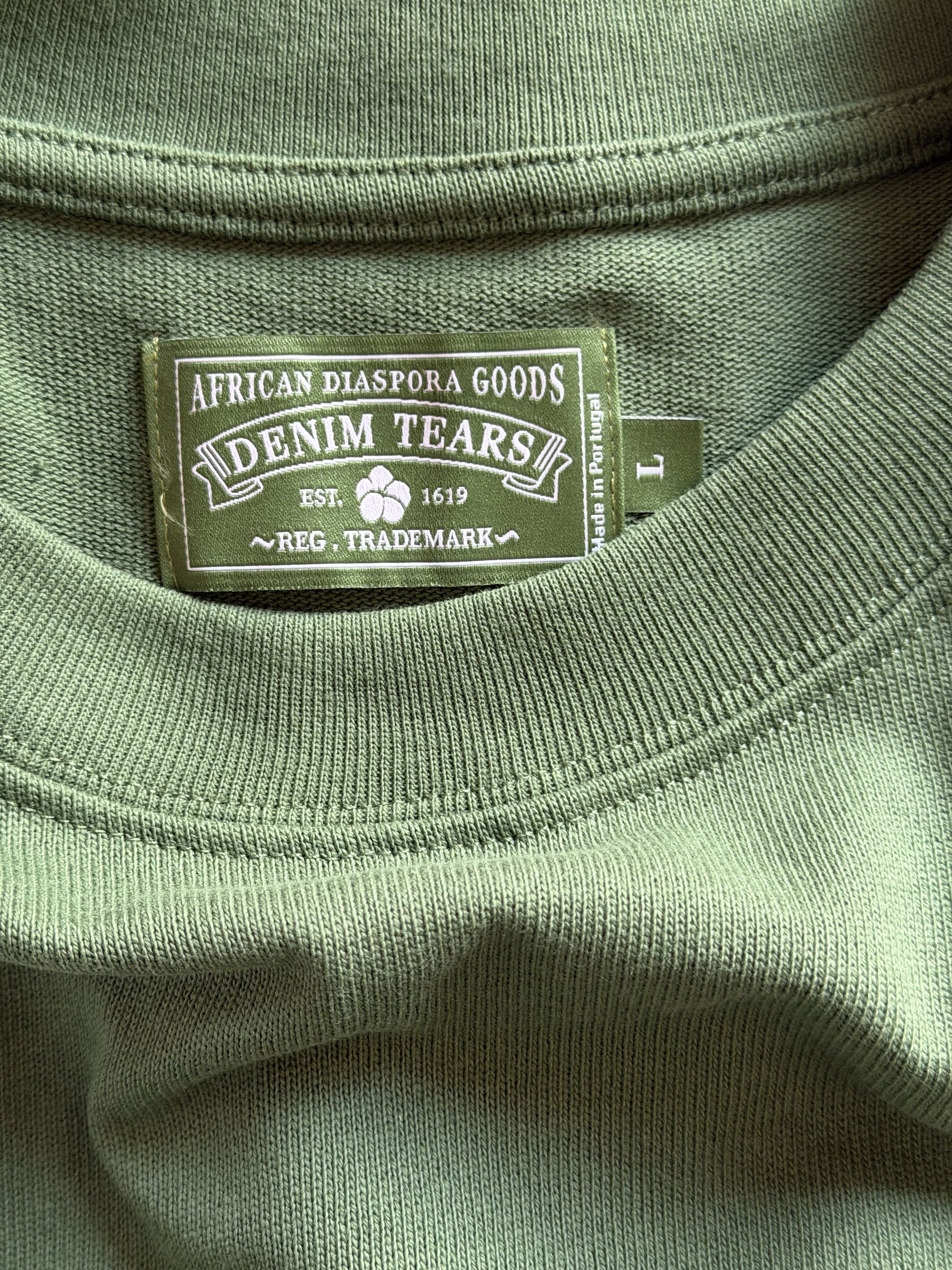 DENIM TEARS Denim Tears Cotton Wreath Long Sleeve Tee in Green Size US L / EU 52-54 / 3 - 8 Thumbnail