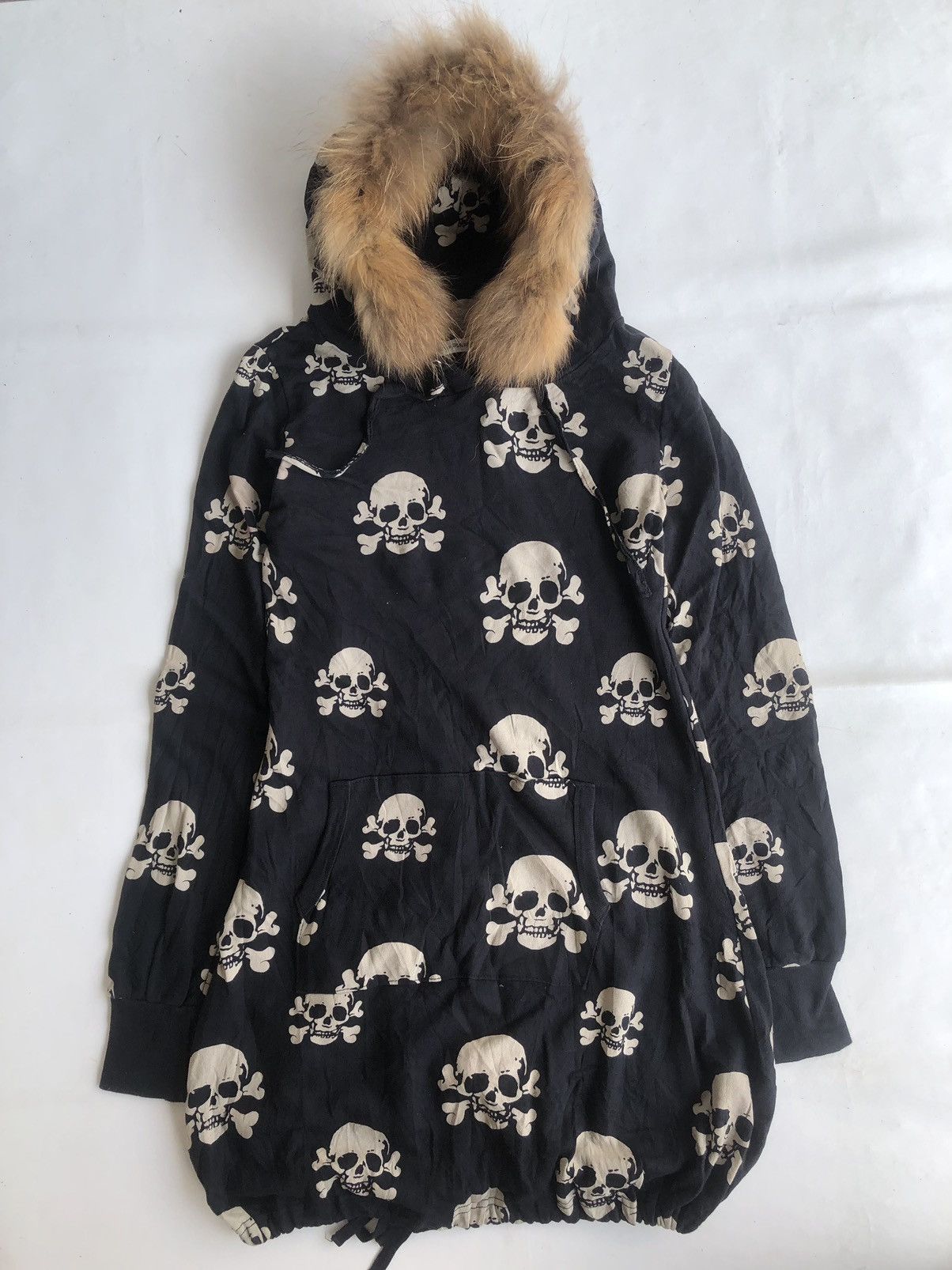 If Six Was Nine × Japanese Brand × Le Grande Bleu (L.G.B.) Faux Fur Hoodie Skull Rock Punk LGB Style Size US L / EU 52-54 / 3 - 1 Thumbnail