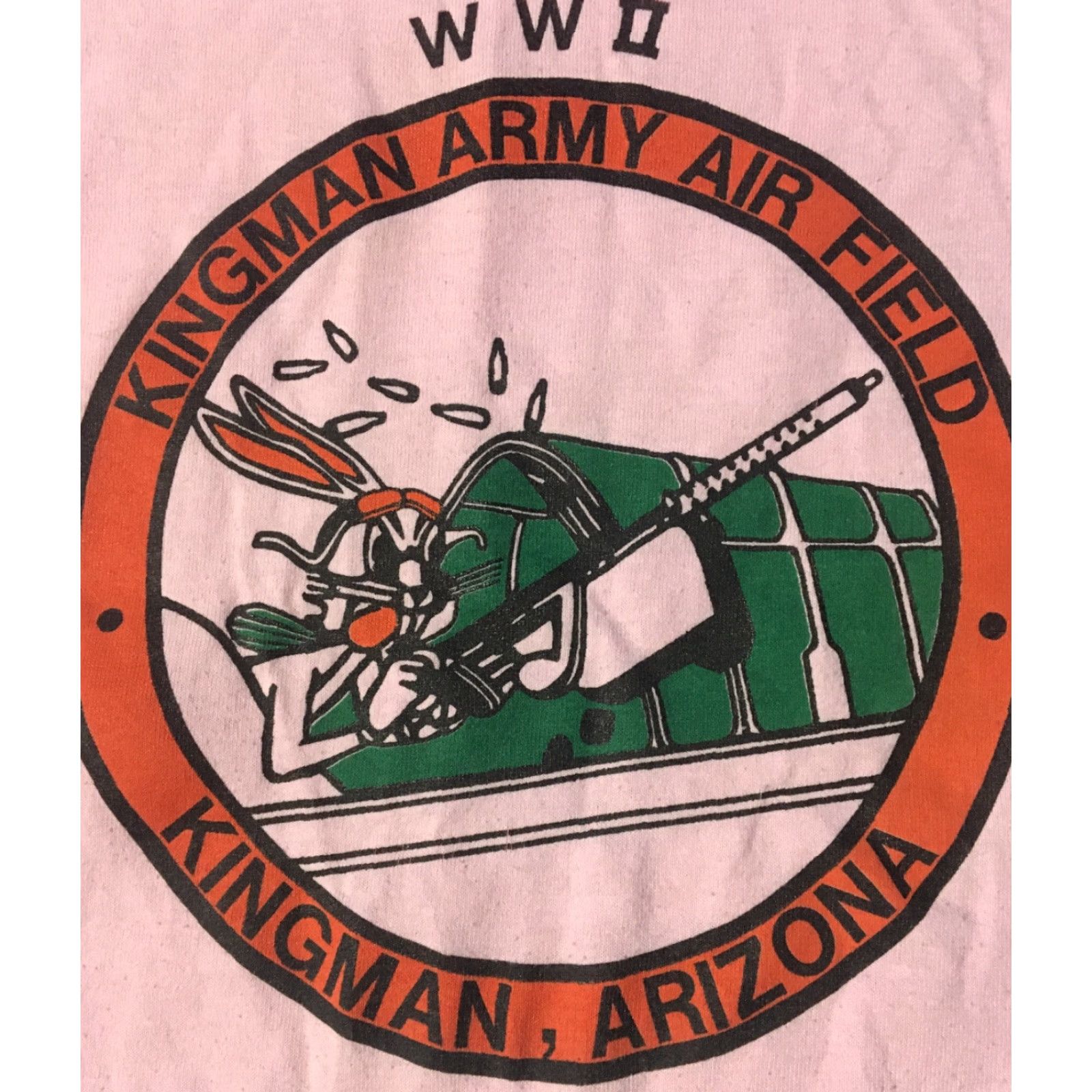 Fruit Of The Loom VINTAGE 90s USA Army Shirt XL Pink US Navy Marine Grunge Cartoon Kingman Arizona Air Field Single Stitch Graphic Tee Men XS? Size US XL / EU 56 / 4 - 2 Thumbnail