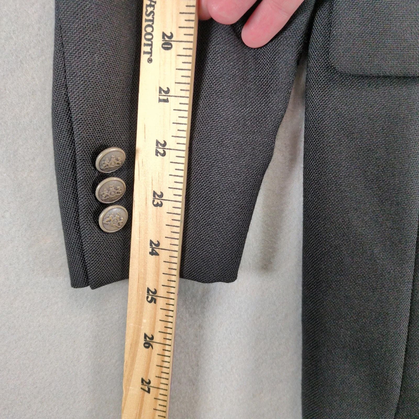 Stafford Stafford Black Textured Blazer 42R Wool Blend Sports Coat Size 42R - 8 Thumbnail
