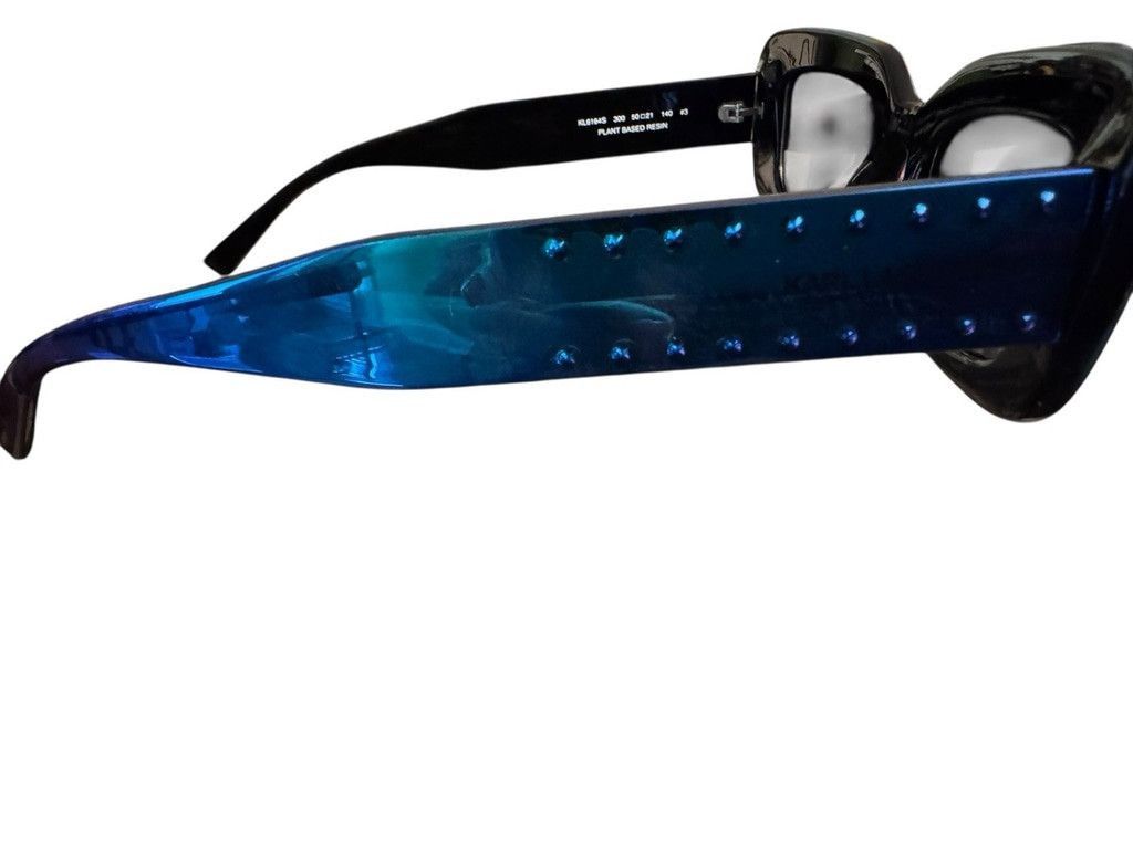 Karl Lagerfeld Karl Lagerfeld 50mm Metallic Mirror Blue Sunglasses Size ONE SIZE - 6 Thumbnail