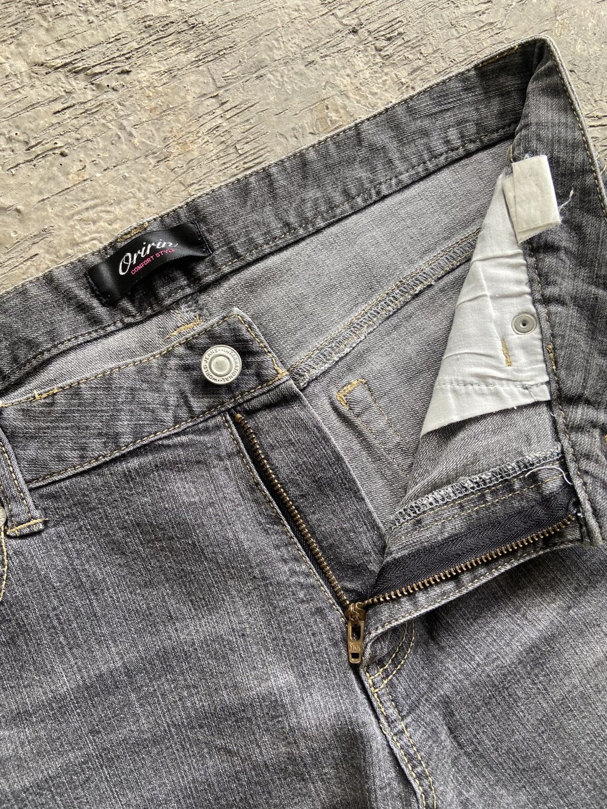 Tornado Mart 2000s Oririn - Grey Washed Flared Pants Size US 31 - 4 Thumbnail