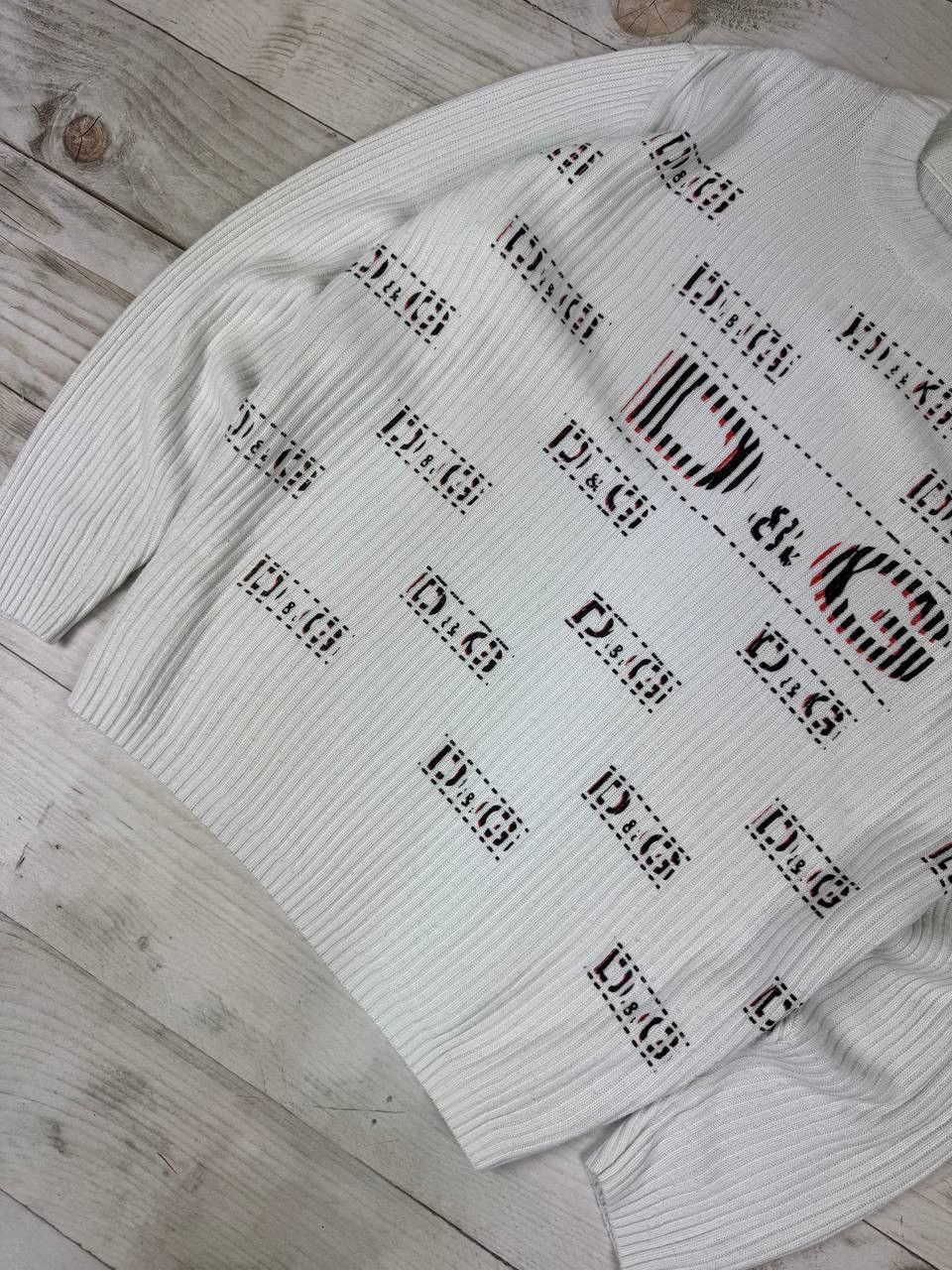 Dolce & Gabbana Vintage Dolce Gabbana Sweater Knit Big Logo Ribbed 90s Size US L / EU 52-54 / 3 - 3 Thumbnail