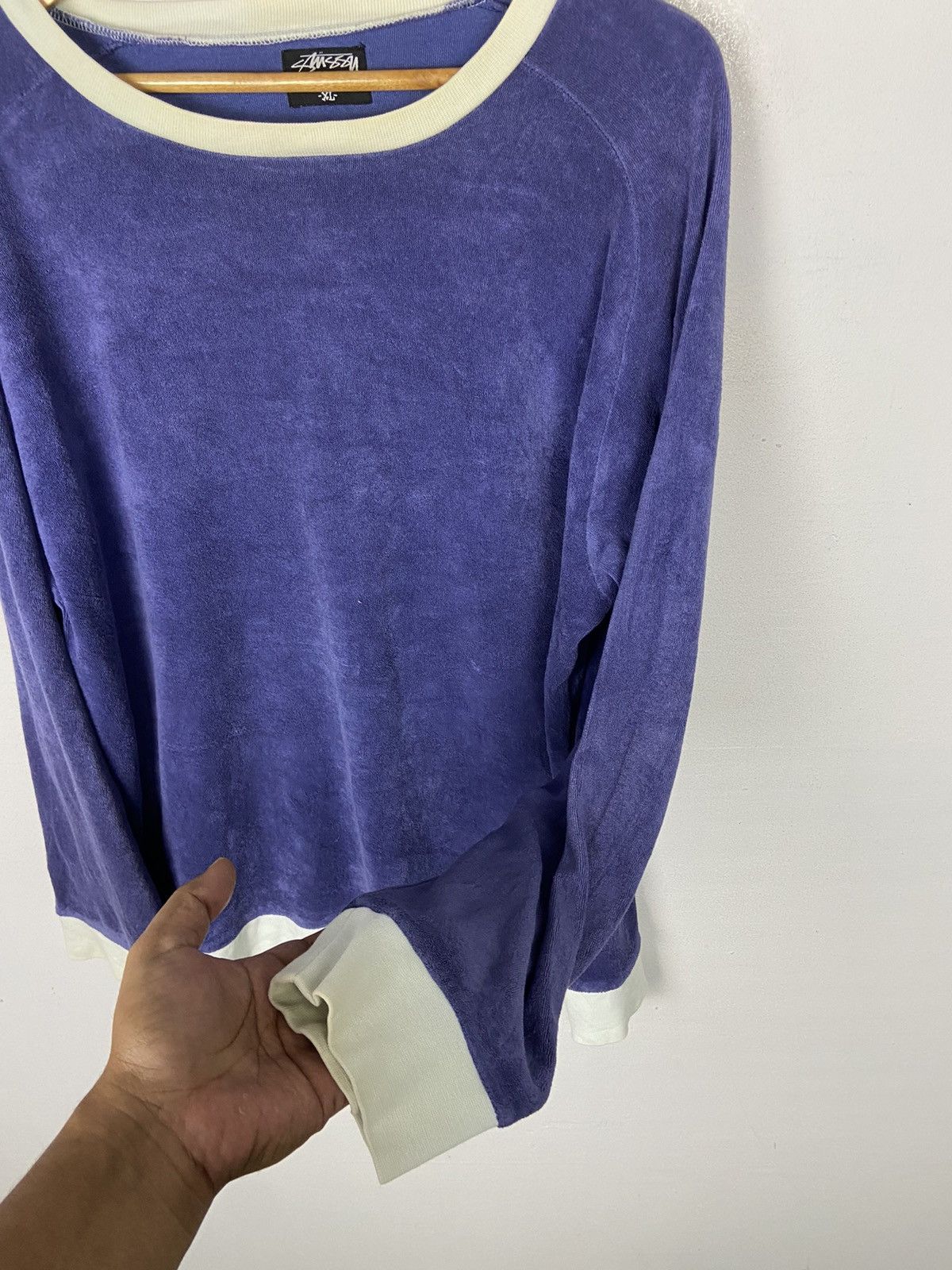 Stussy VINTAGE STUSSY VELVET SWEATSHIRT Size US XL / EU 56 / 4 - 5 Thumbnail