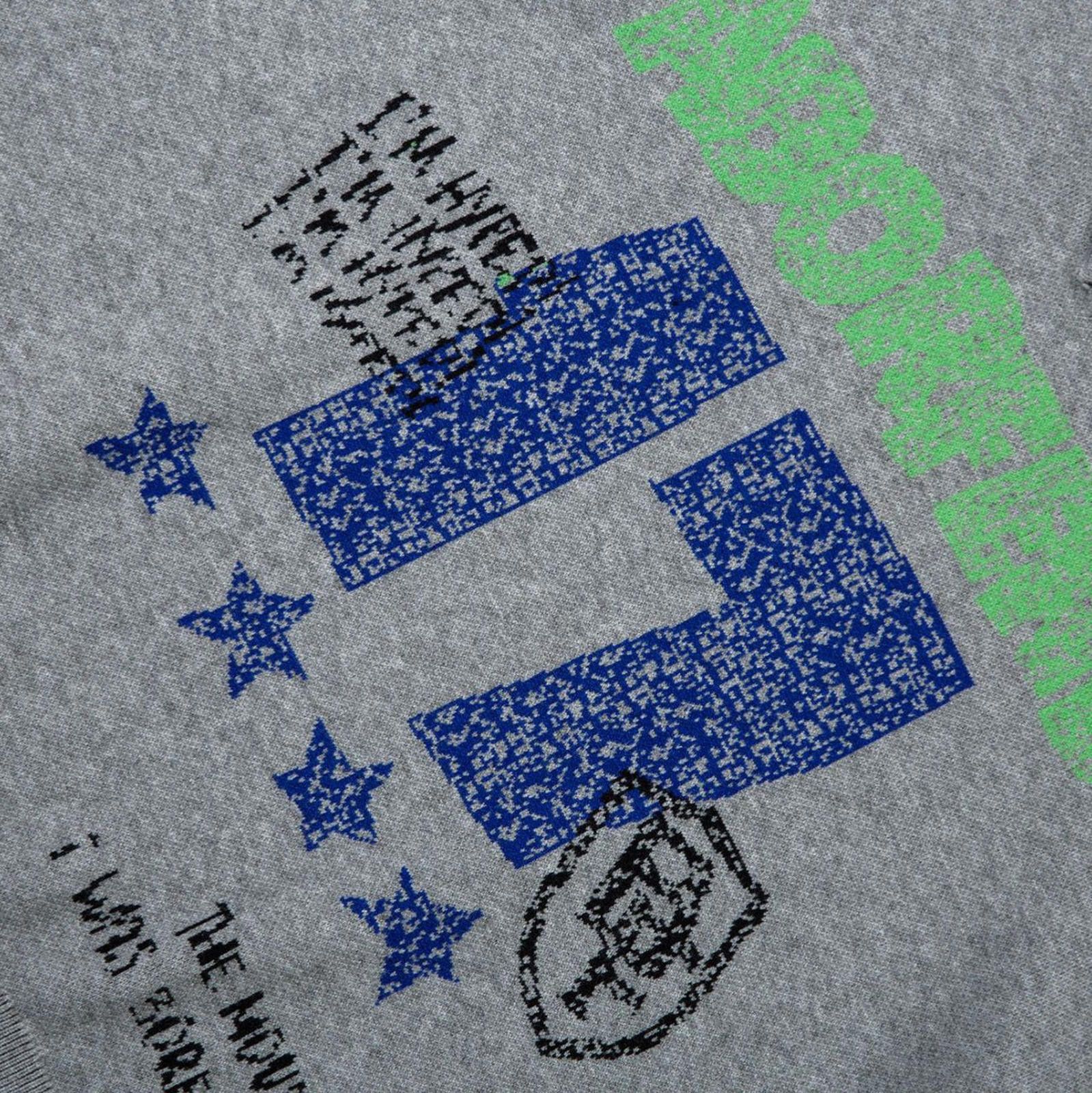 Vintage Gray Multi-Text Graphic Sweater Size US M / EU 48-50 / 2 - 2 Thumbnail