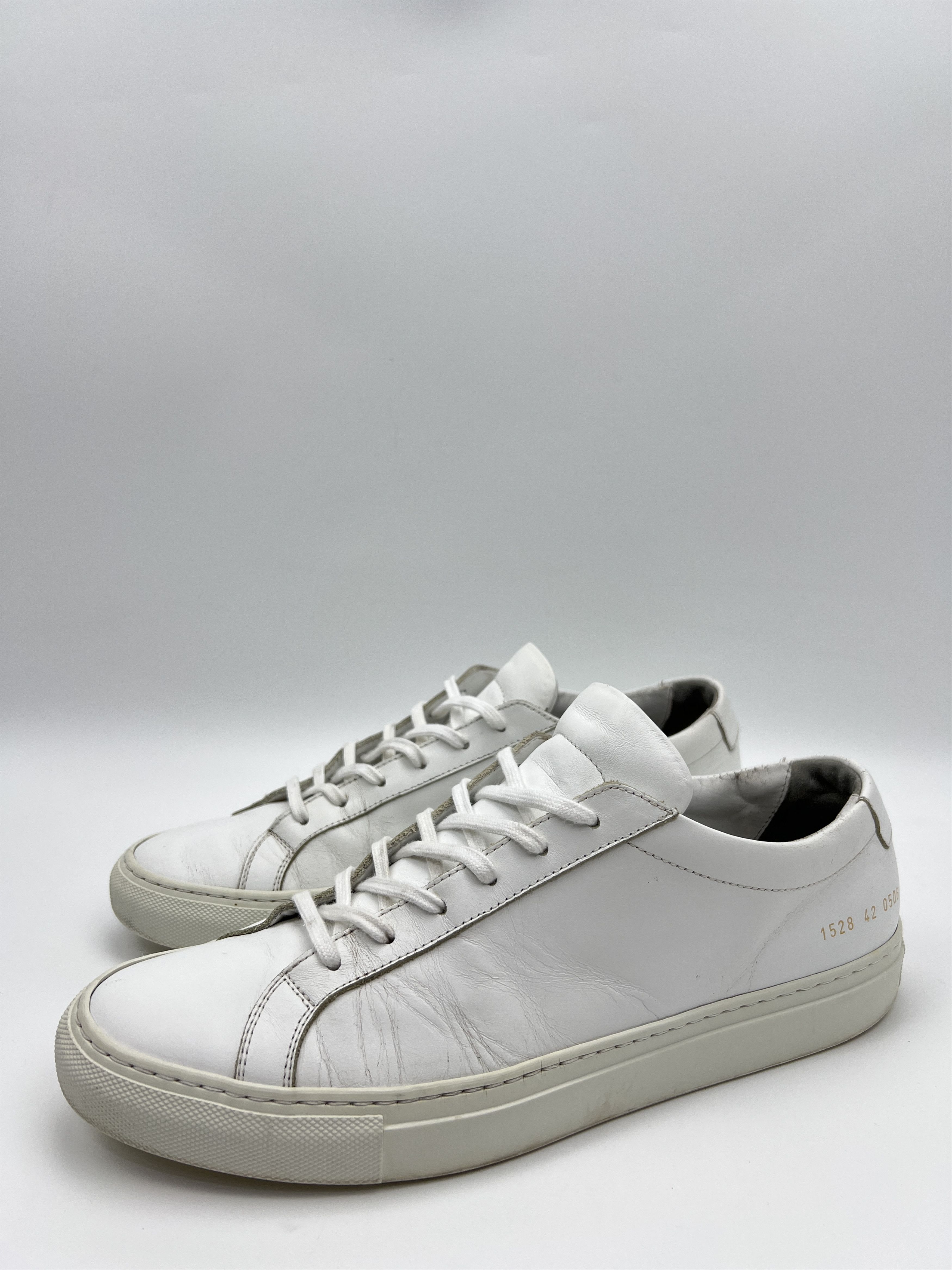 Common Projects Common Projects Achilles White Leather Sneakers Low 42 Size US 9 / EU 42 - 7 Thumbnail