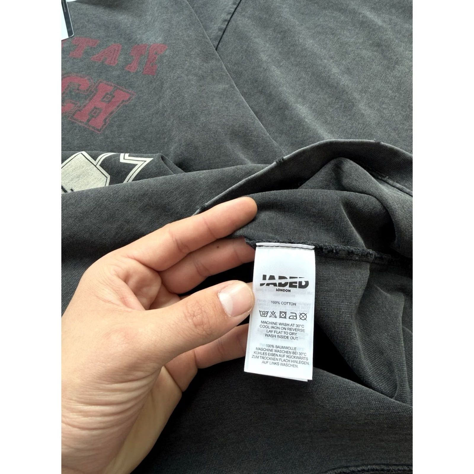 Jaded London Jaded London Regional State Mt.Ranch Washed Effect Oversized T Shirt L Mens Gray 90s Vintage Y2K Streetwear Hype Retro Japan Style Classic Size US L / EU 52-54 / 3 - 8 Thumbnail