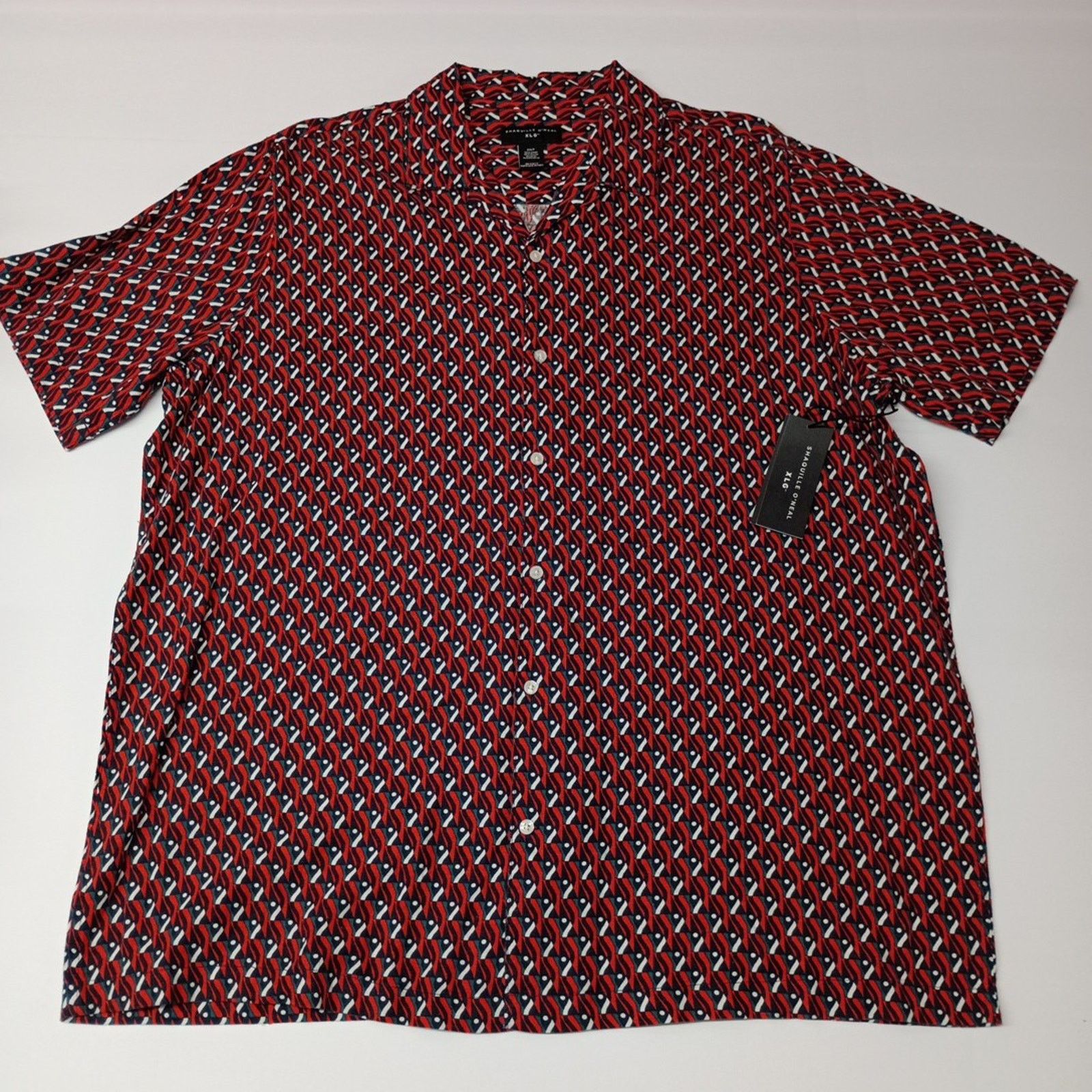 Other Men's Shaquille O'neal Linen Blend Geometric Shirt Size 2XLT Size US XXL / EU 58 / 5 - 1 Thumbnail