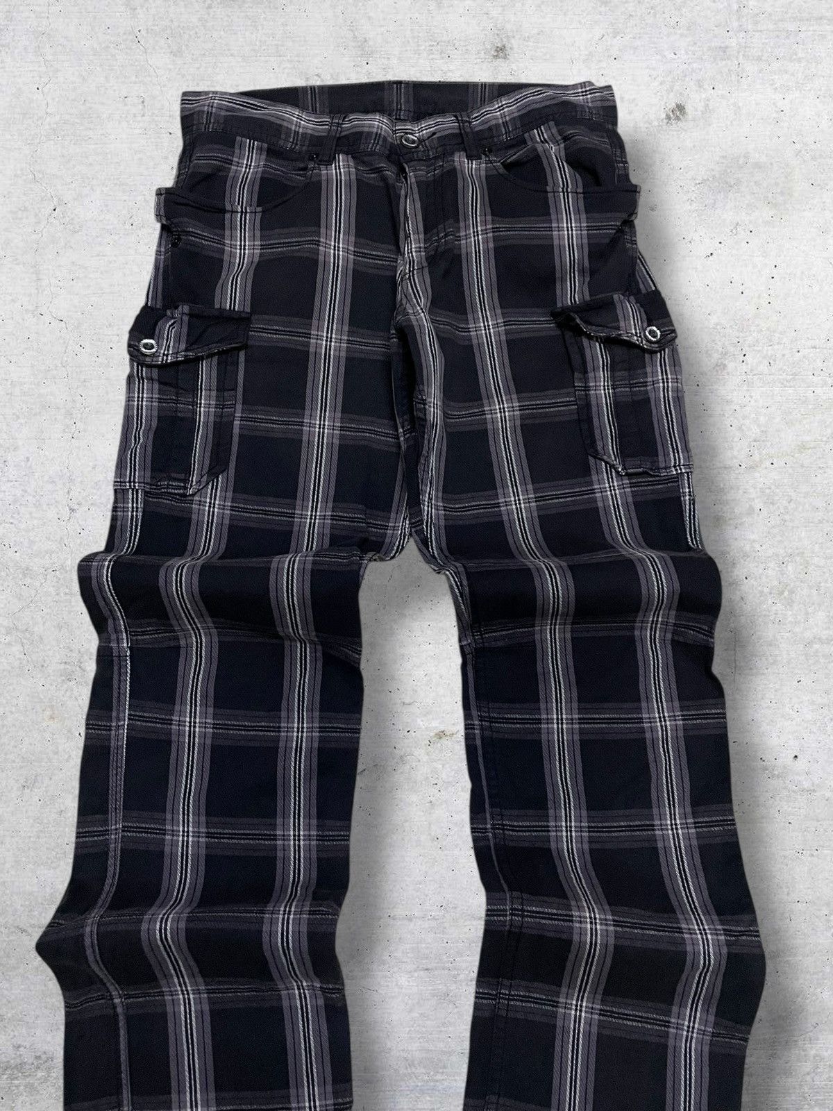 Japanese Brand VINTAGE DOUBLE FOCUS JAPAN DESIGNER 90S PUNK CHECKERED PANT Size US 29 - 4 Thumbnail