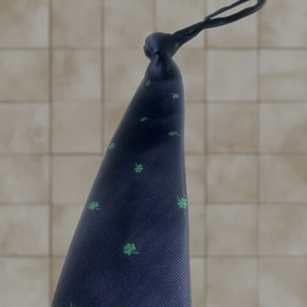 Vintage Rivetz Regalia Tie Men Blue Beautiful Hand Made Clover Tie Size ONE SIZE - 1 Thumbnail