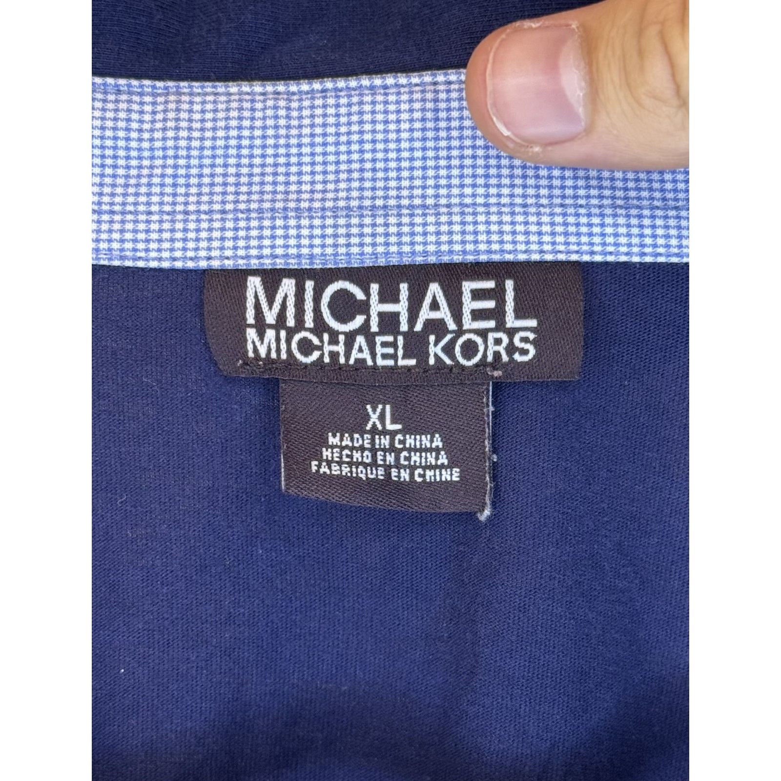 Michael Kors Michael Kors Polo Shirt Navy Blue Short Sleeve Classic Fit Size US XL / EU 56 / 4 - 3 Thumbnail