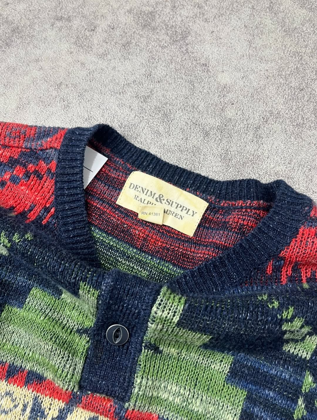 Denim & Supply Ralph Lauren DENIM & SUPPLY ralph lairen henley knitted aztec navajo Size US M / EU 48-50 / 2 - 2 Thumbnail