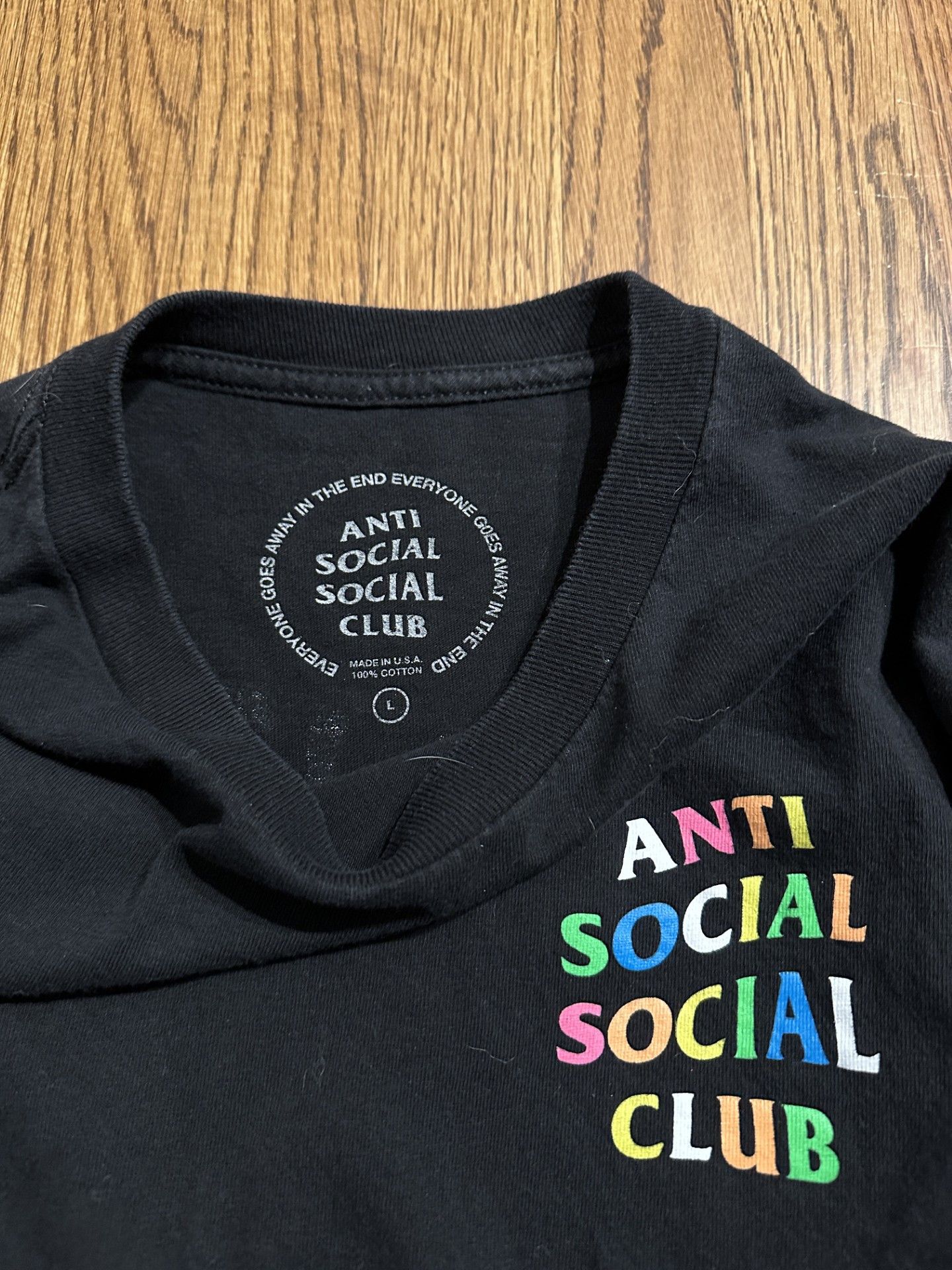 Anti Social Social Club Anti Social Social Club Rainbow Tee Black Size US L / EU 52-54 / 3 - 3 Thumbnail