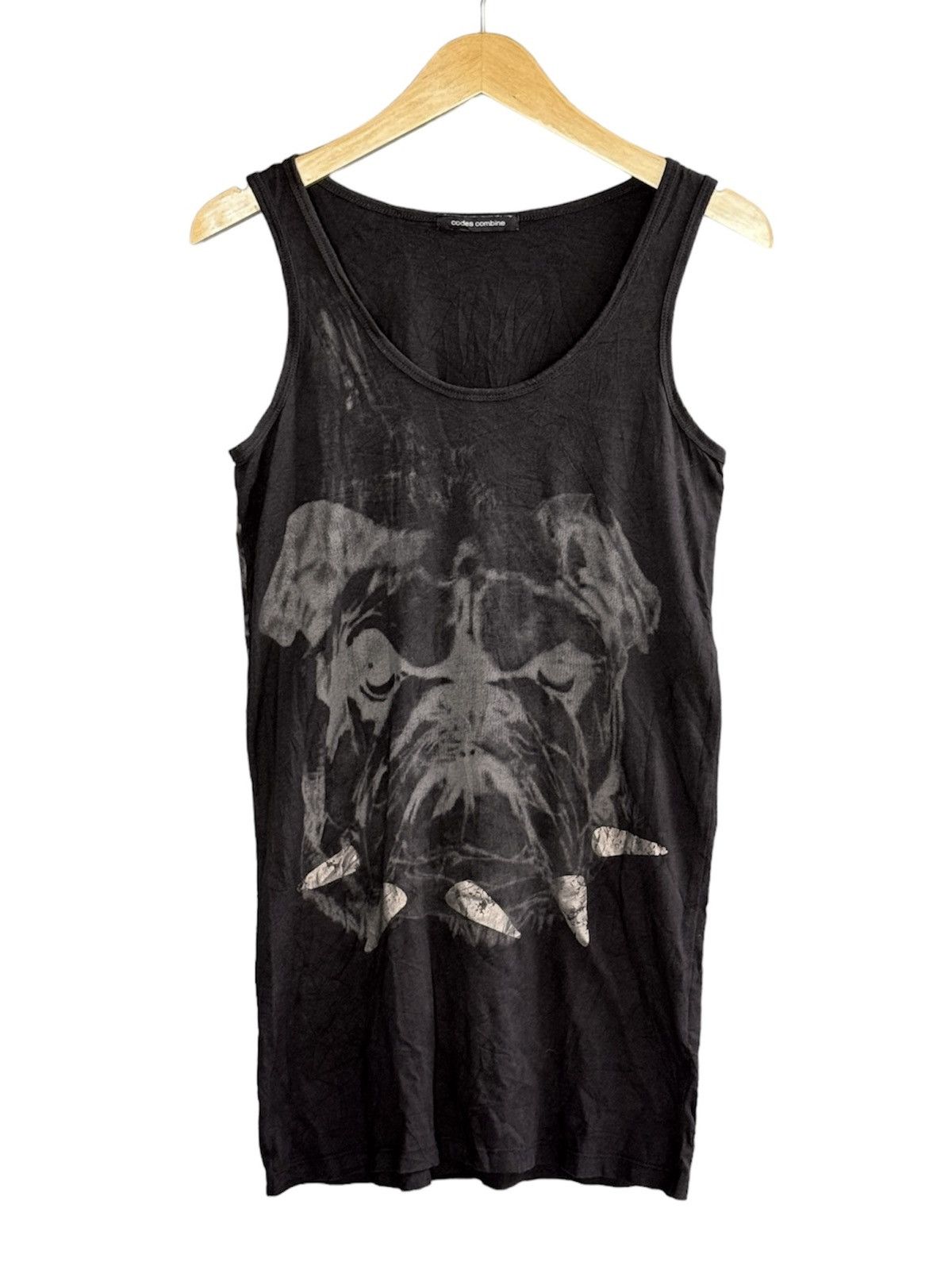 image of 14Th Addiction x Hysteric Glamour Tank Tops Long Codes Combine in Black, Men's (Size XS)