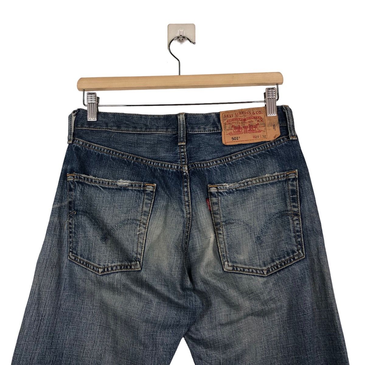 Levi's 🔥Vintage Levi’s 501 Butterfly Button Denim Jeans Size US 28 / EU 44 - 9 Thumbnail