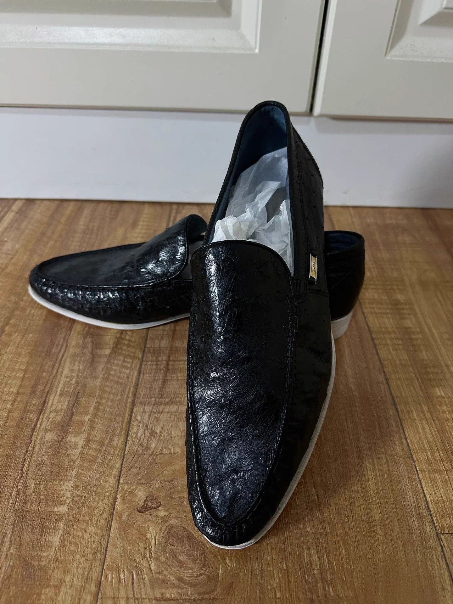 Zilli Black Textured Slip-On Shoes Size 10 Size US 10 / EU 43 - 1 Thumbnail